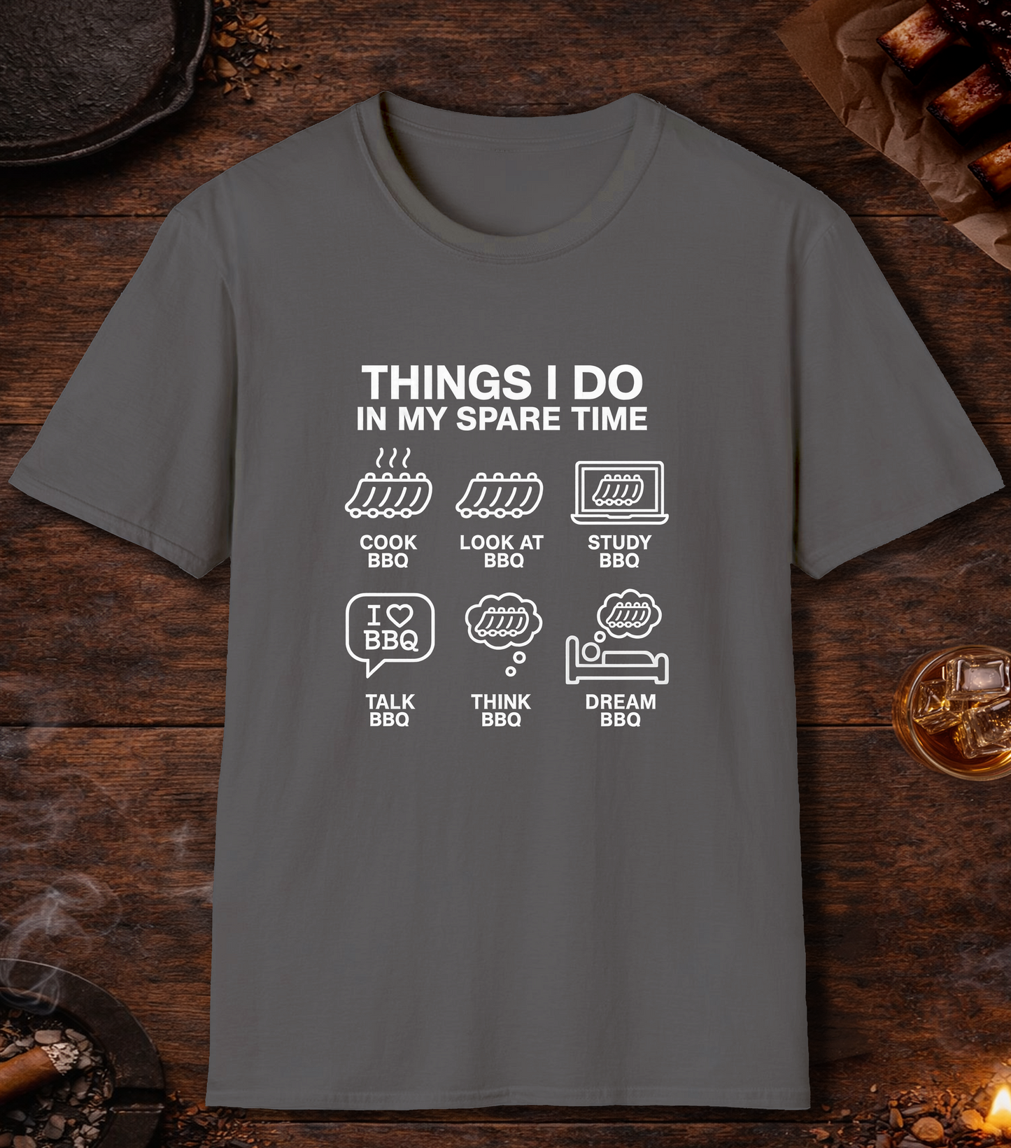 Spare Time T-Shirt - Charcoal