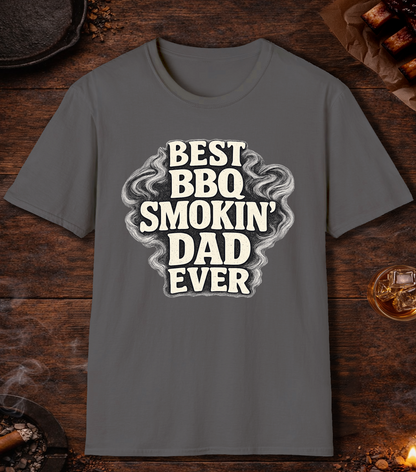 Best BBQ Smokin Dad T-Shirt - Charcoal
