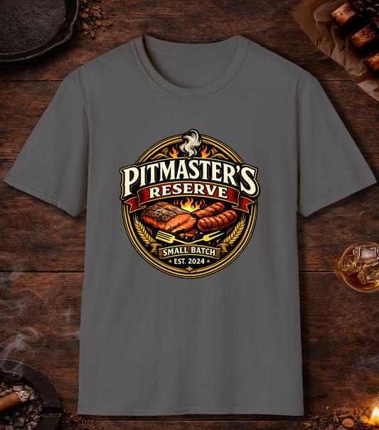 Pitmasters Reserve Beer Label T-Shirt - Charcoal