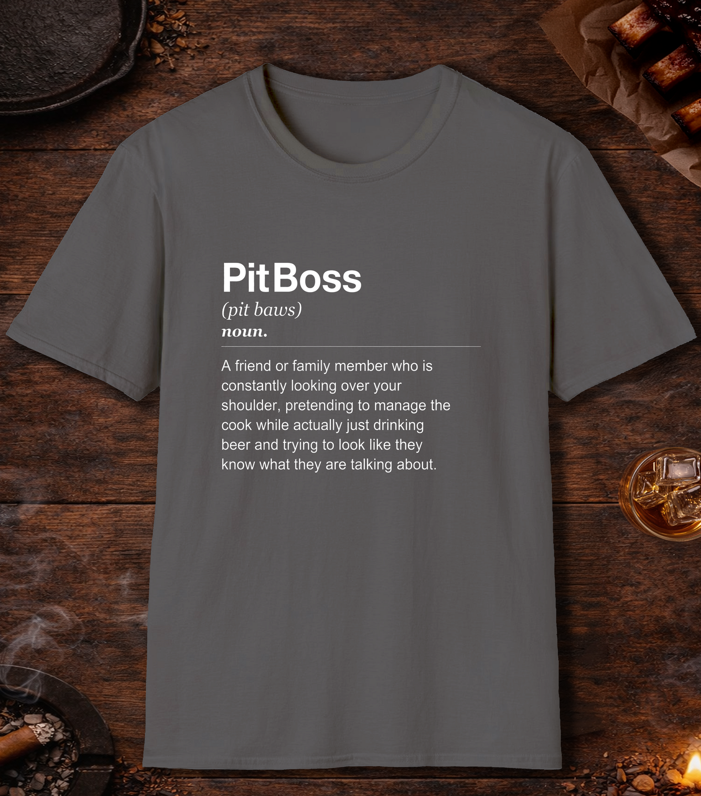 Pit Boss Definition T-Shirt - Charcoal