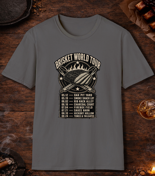 Brisket World Tour T-Shirt - Charcoal