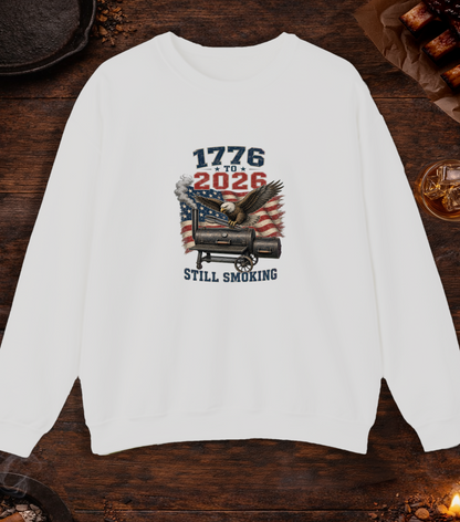 1776 To 2026 Smoking Crewneck - Ash
