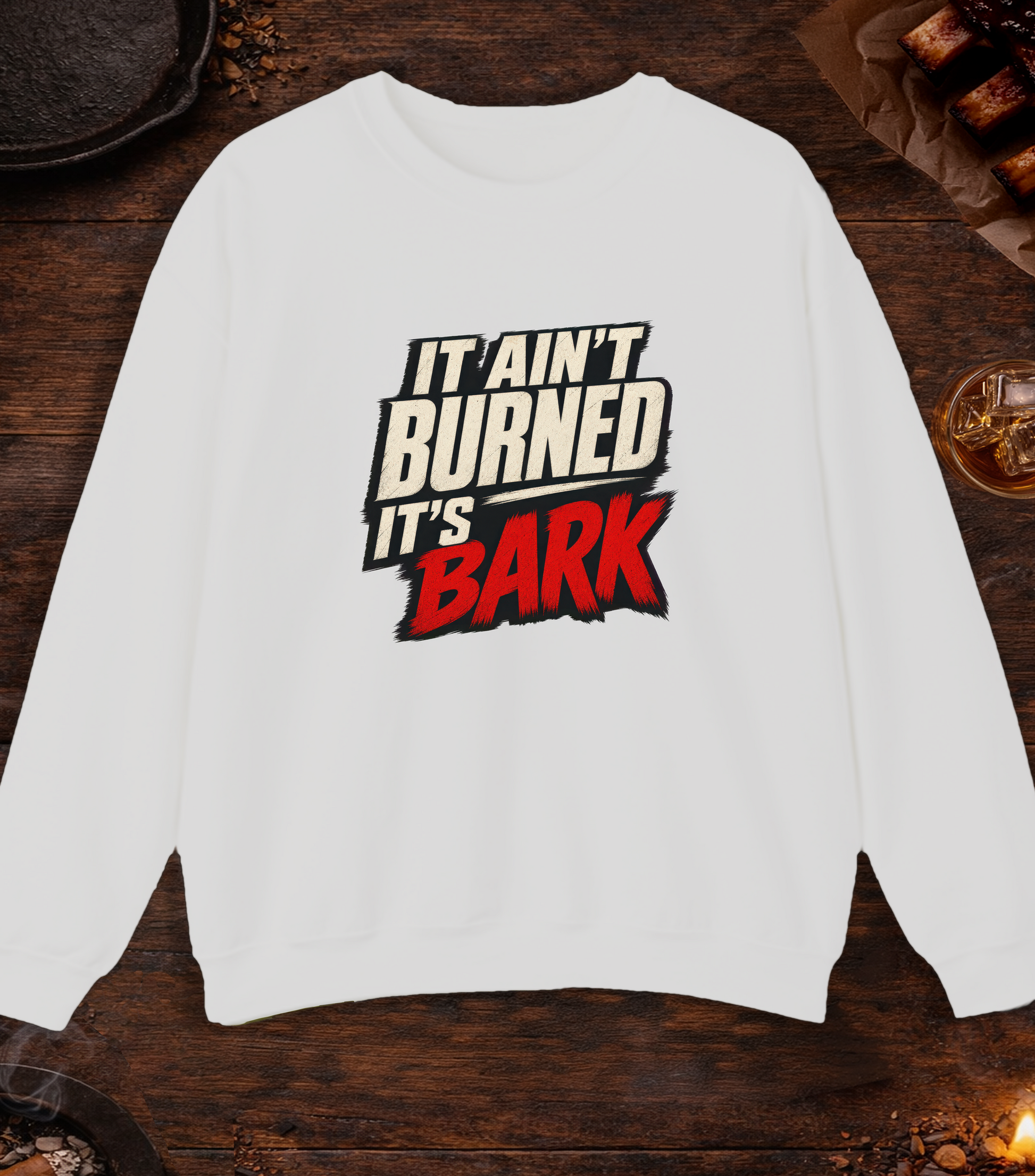 Not Burned Bark Crewneck - Ash