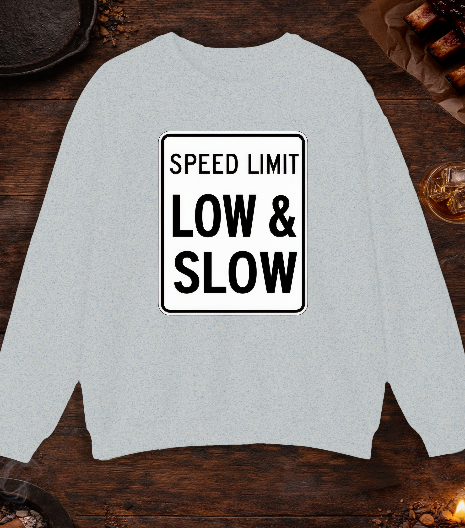 Speed Limit Low Slow Crewneck - Ash