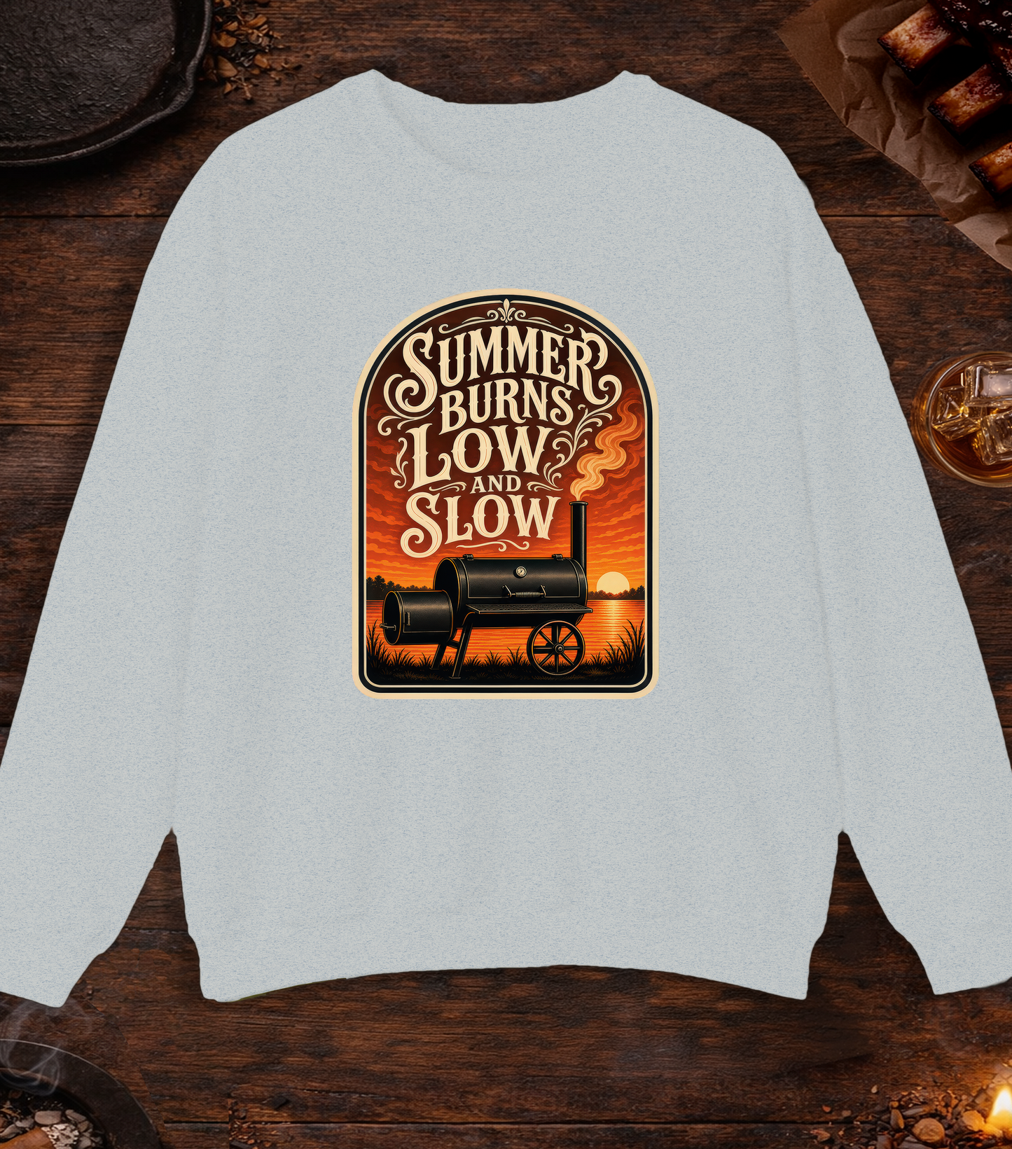Summer Burns Low Slow Crewneck - Ash