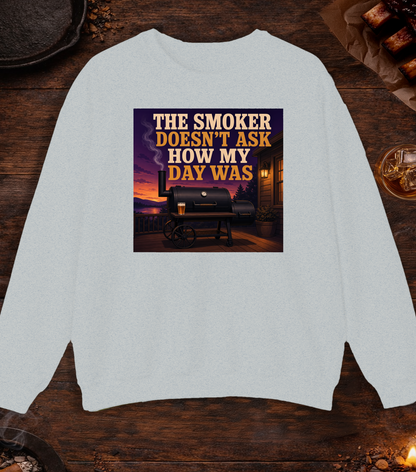 Doesn't Ask About My Day Crewneck - Ash