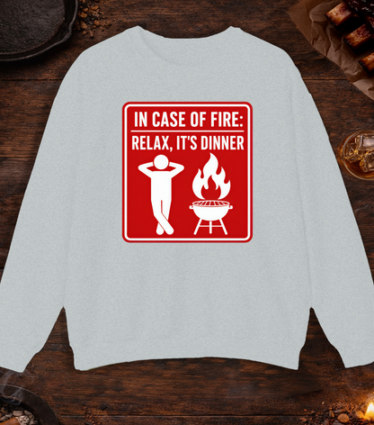 In Case of Fire Crewneck - Ash