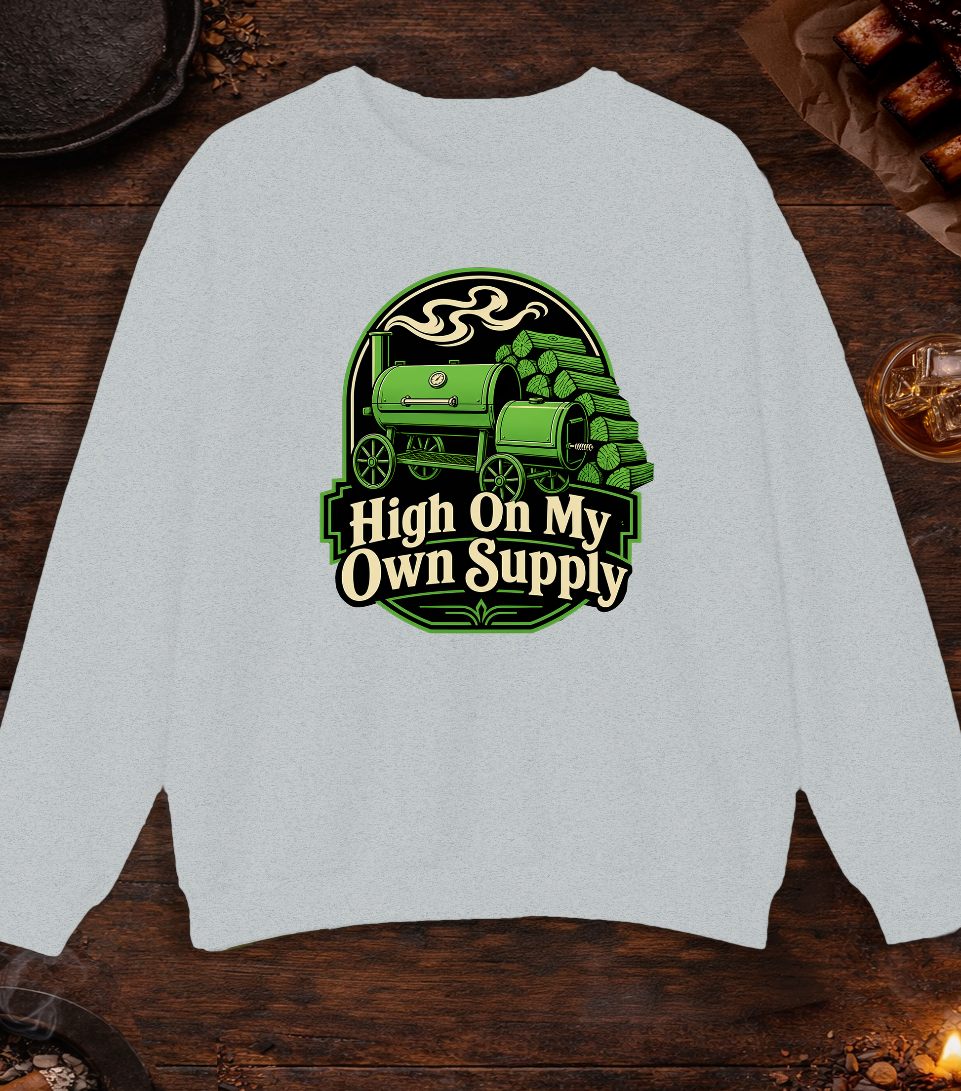 High On My Own Supply Crewneck - Ash