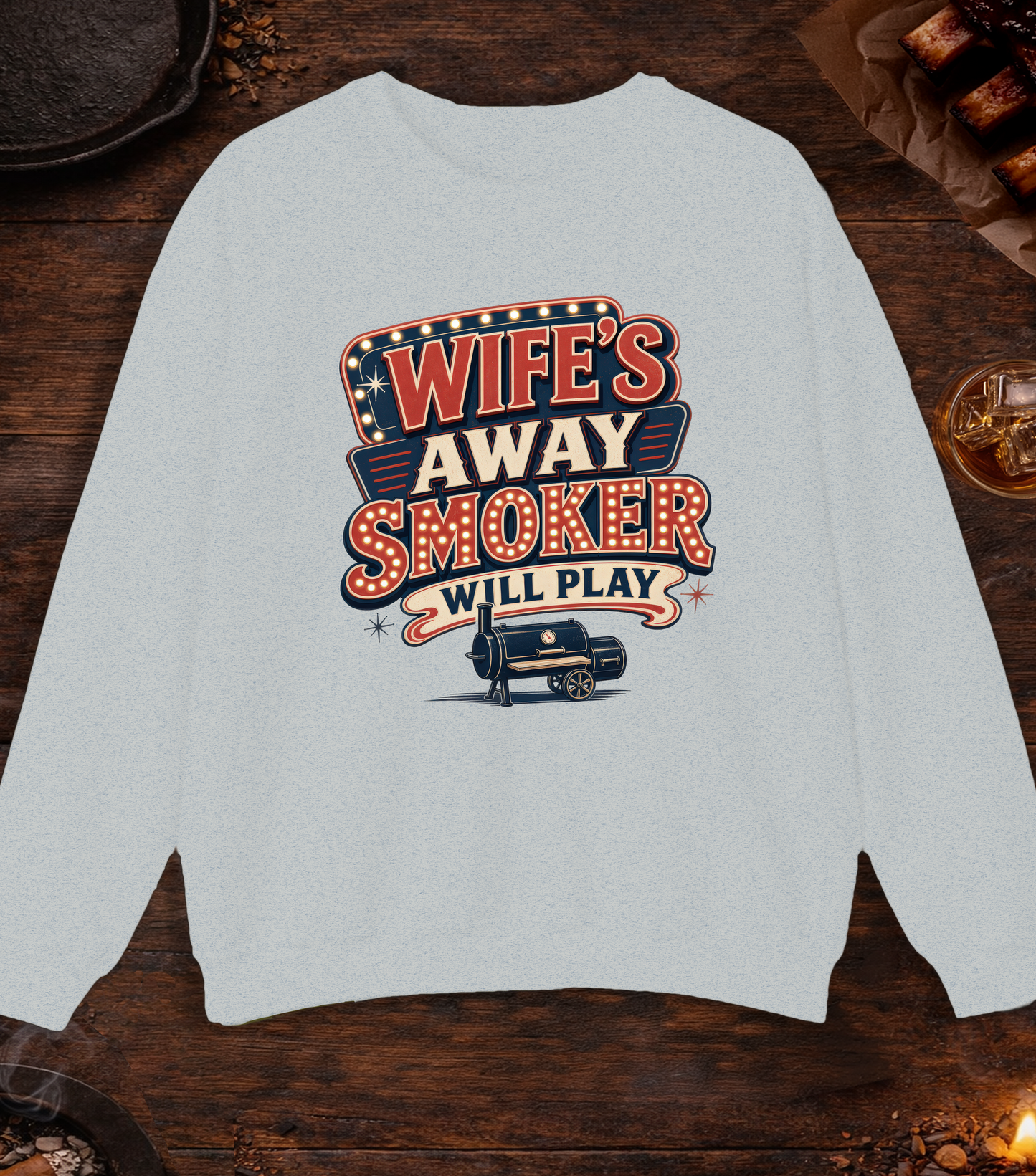 Wife's Away Crewneck - Ash