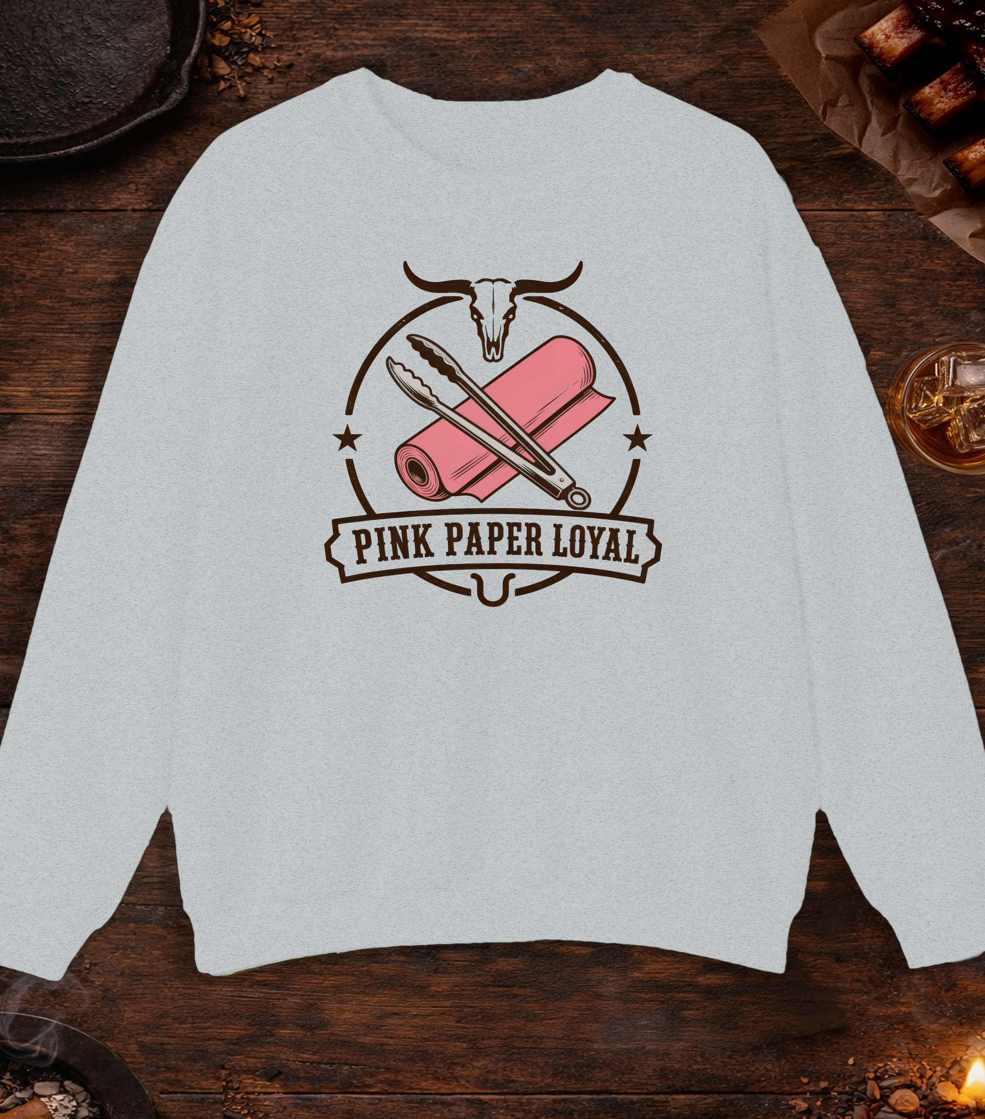 Pink Paper Loyal Crewneck - Ash