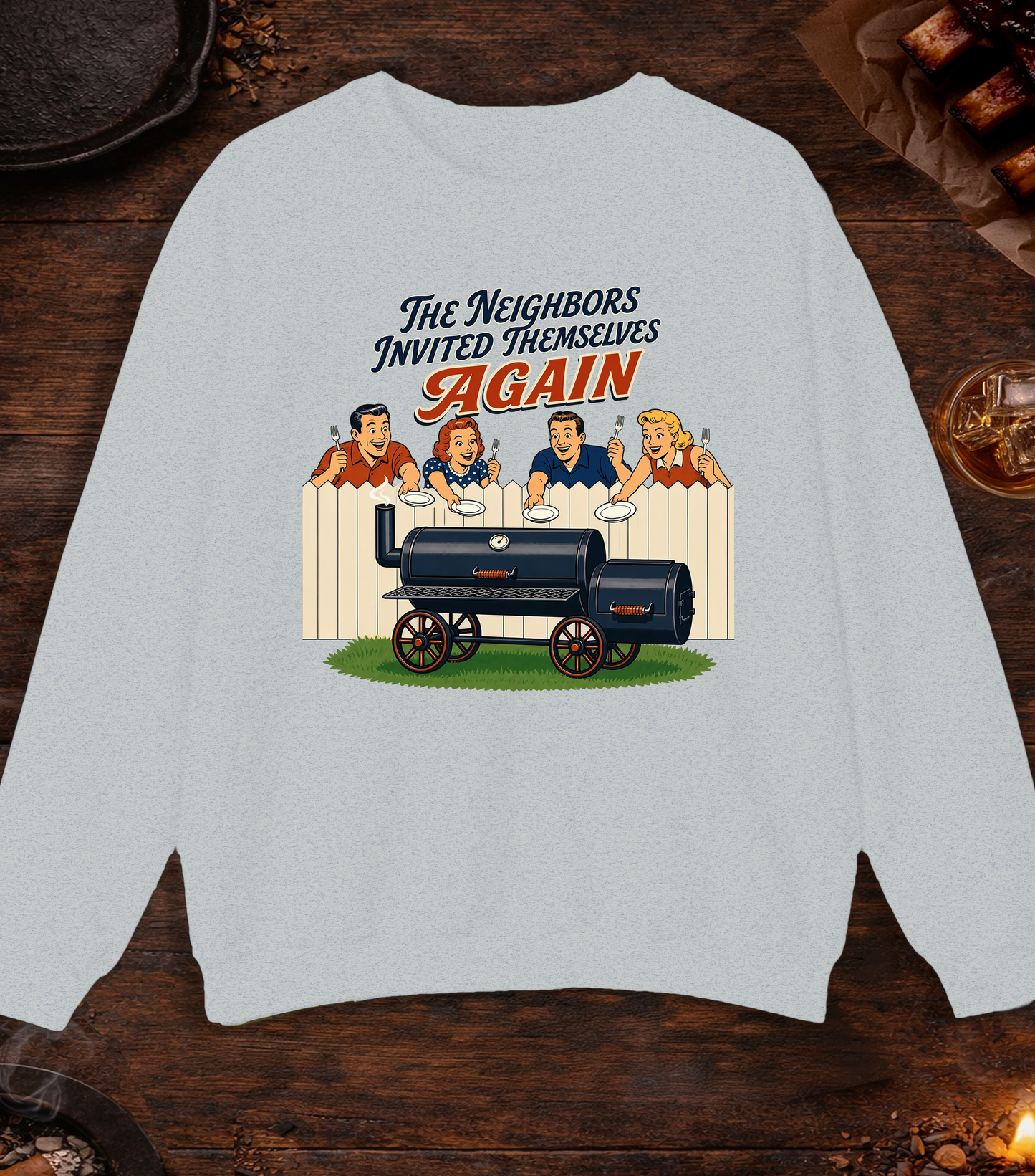 Neighbors Invited Themselves Crewneck - Ash