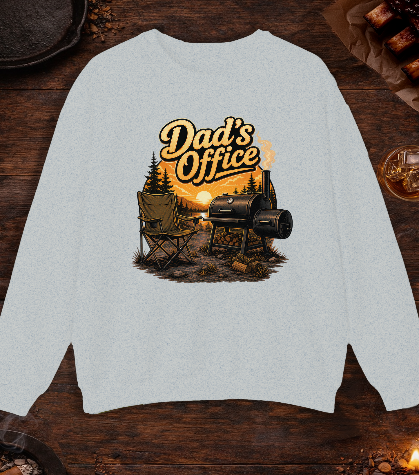 Dad's Office Crewneck - Ash