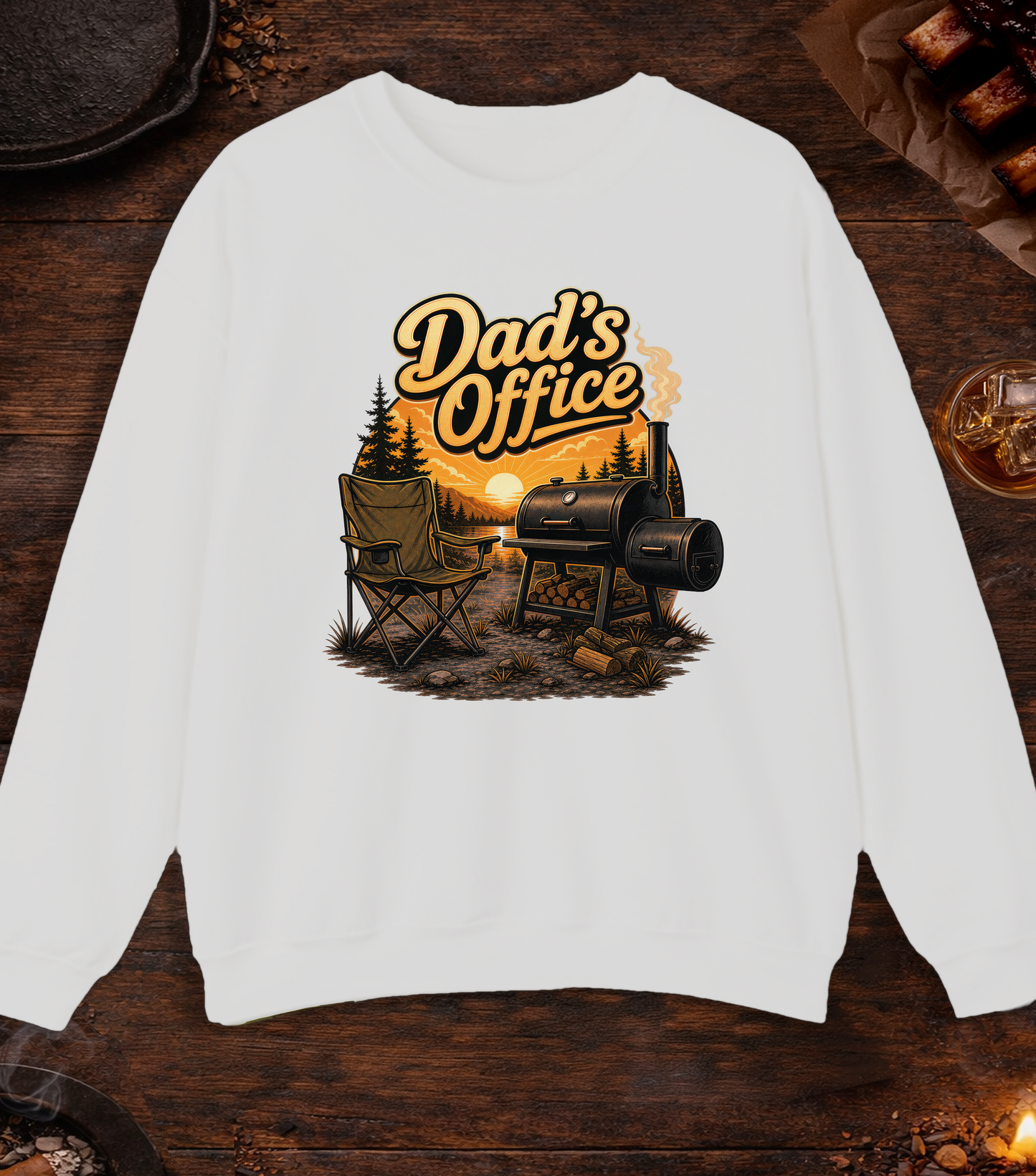Dad's Office Crewneck - Ash