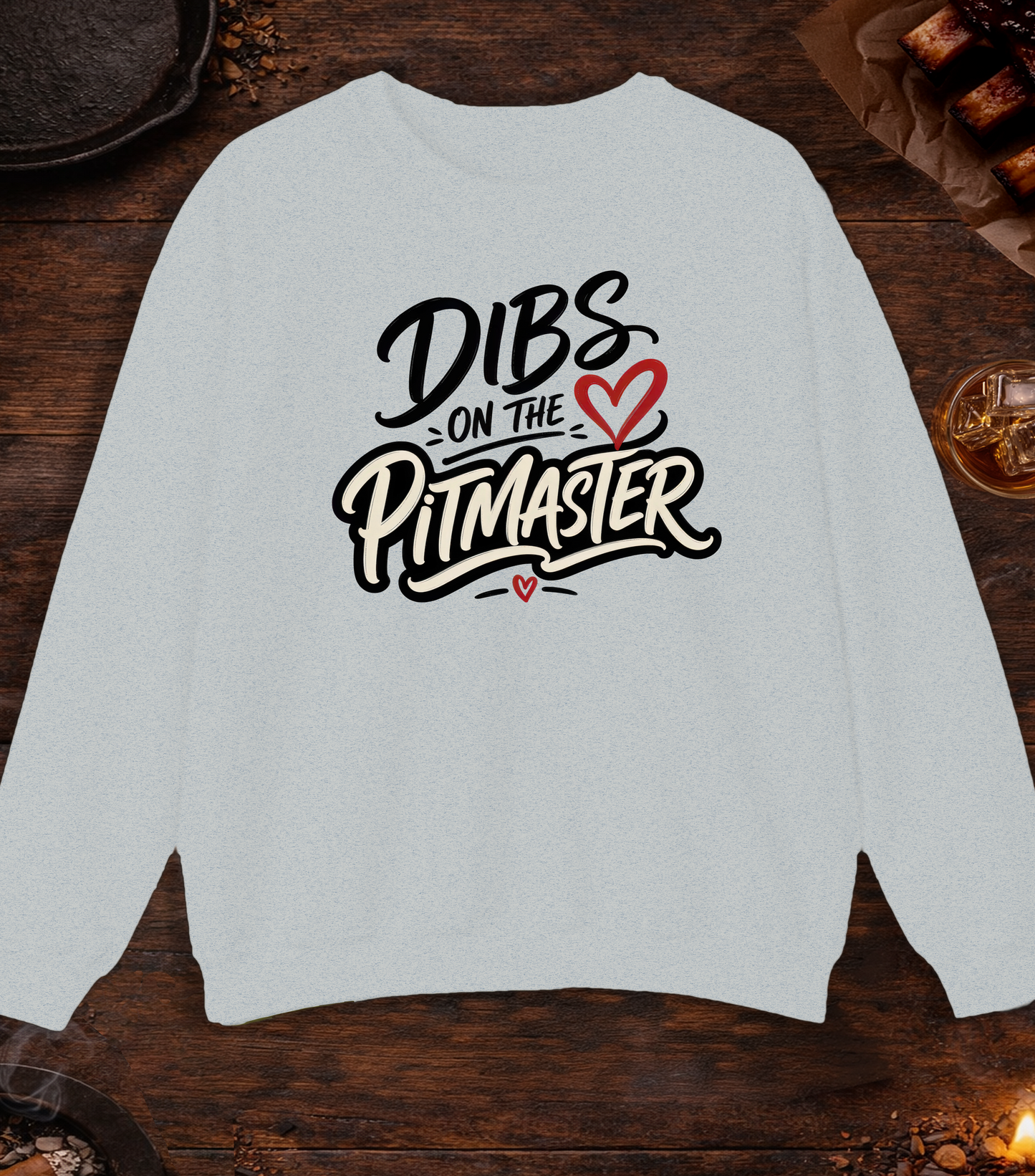 Dibs on the Pitmaster Crewneck - Ash