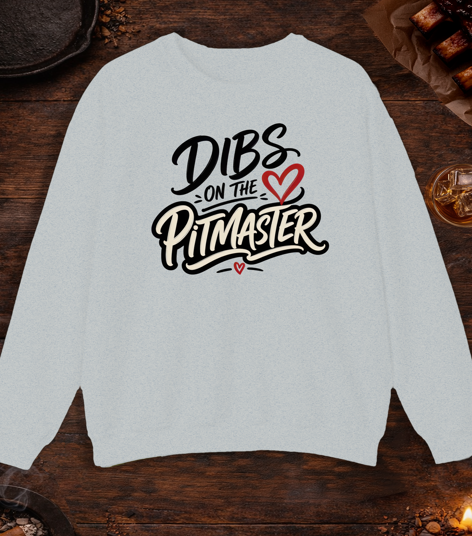 Dibs on the Pitmaster Crewneck - Ash
