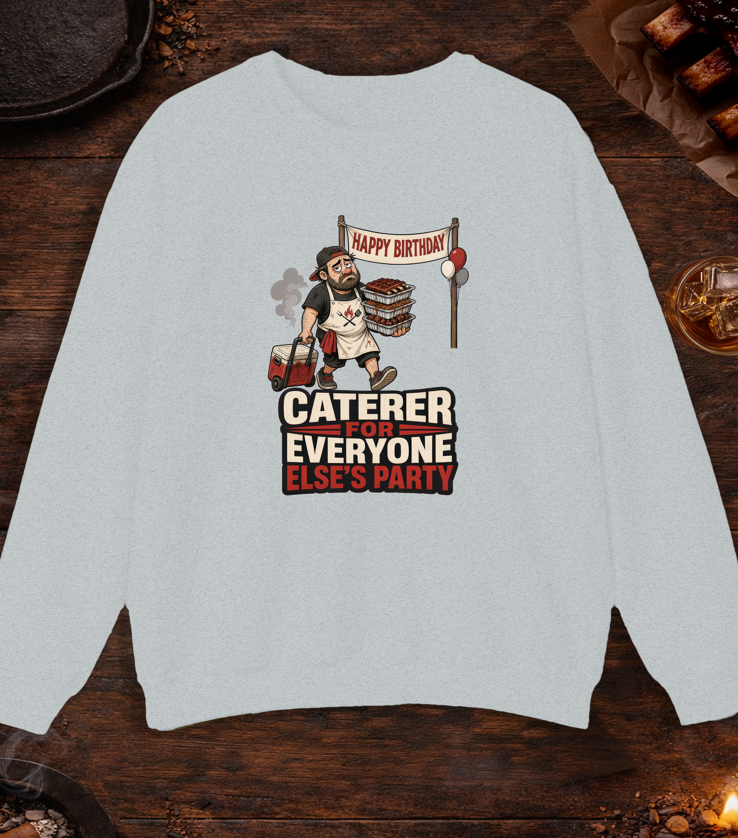 Everyone Else's Caterer Crewneck - Ash