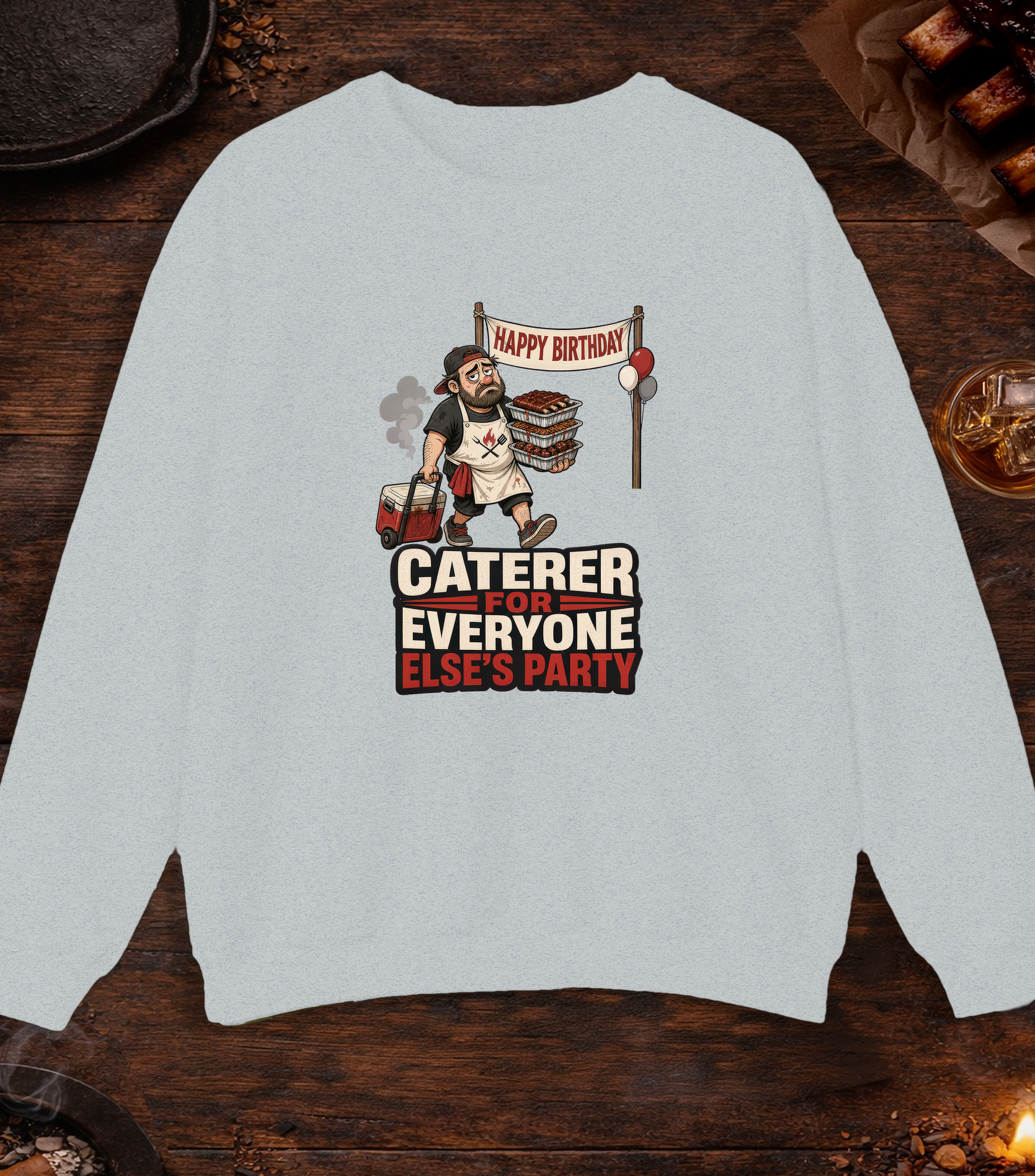 Everyone Else's Caterer Crewneck - Ash