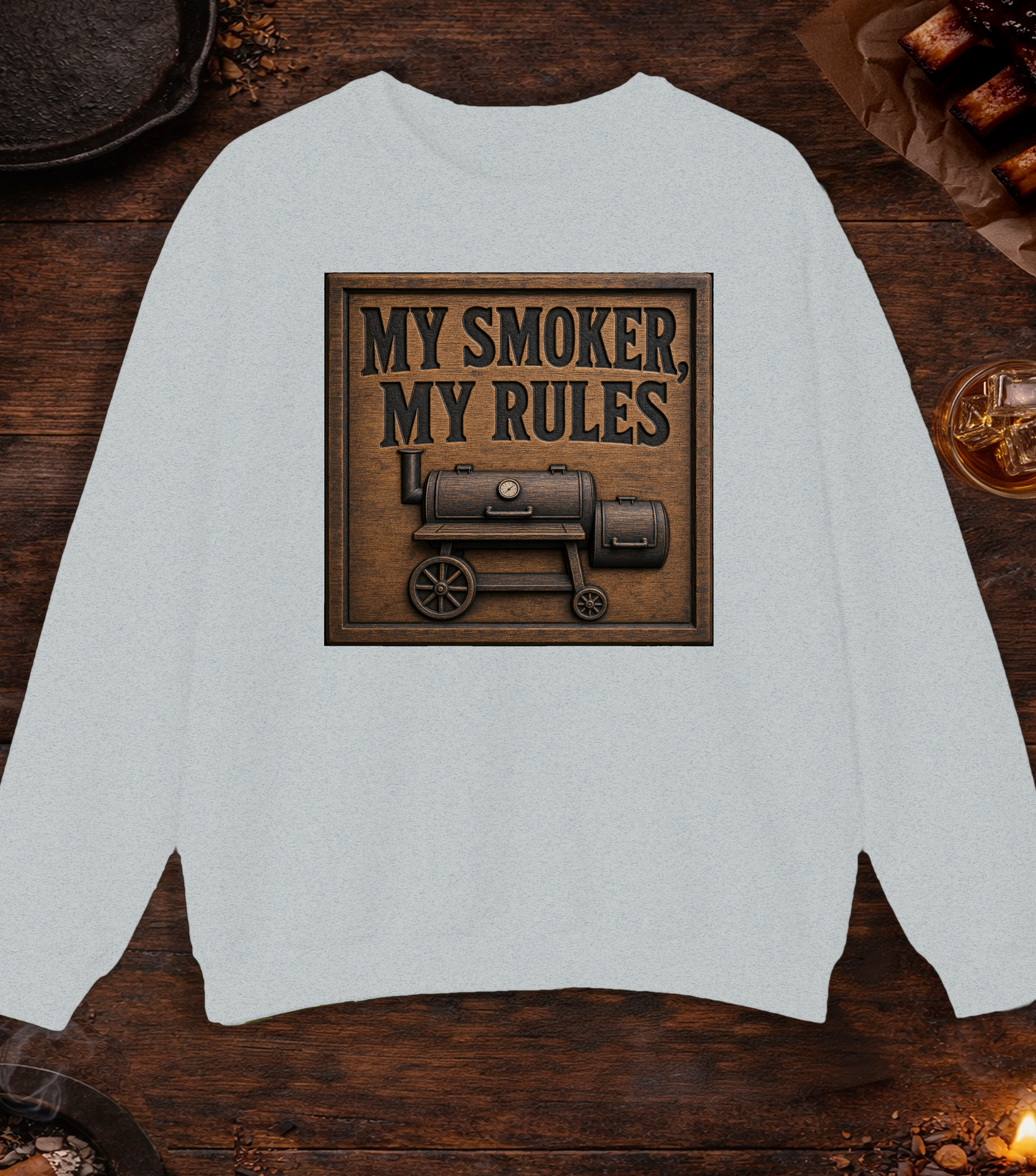 My Smoker My Rules Crewneck - Ash