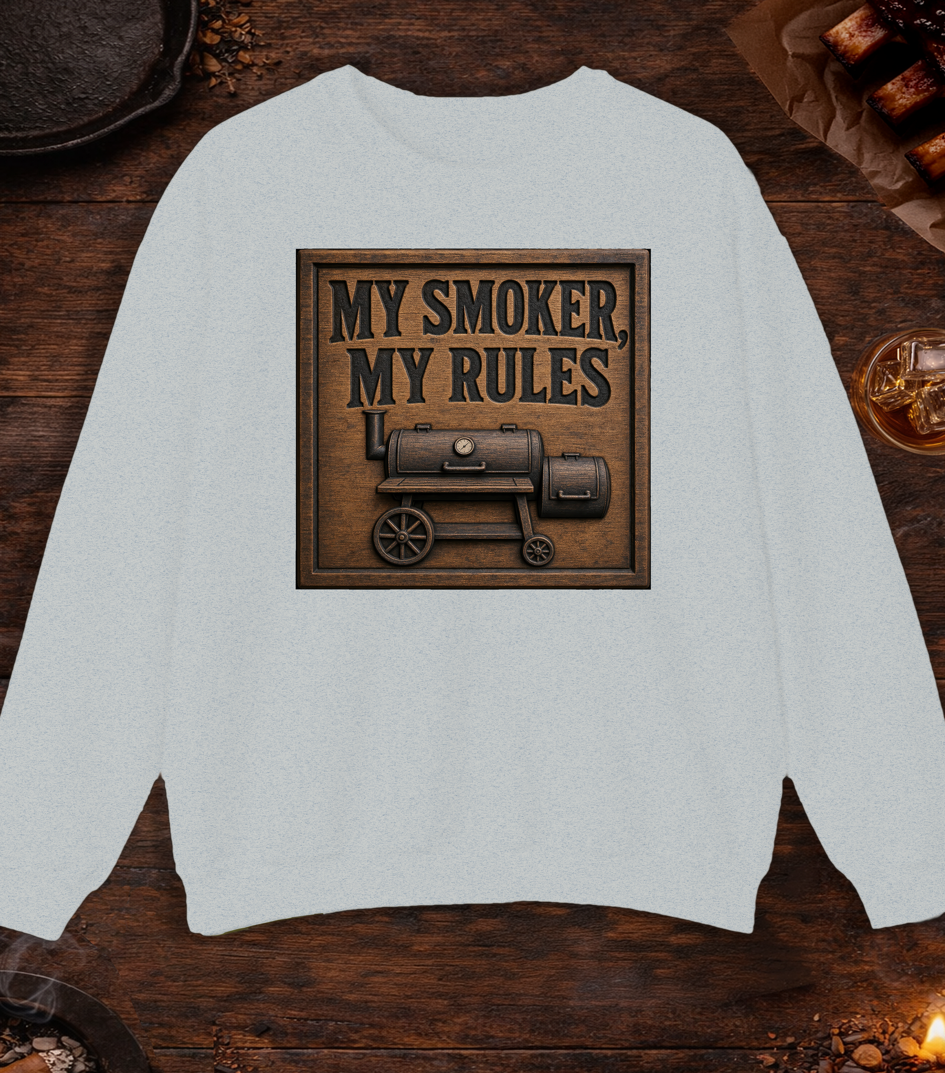 My Smoker My Rules Crewneck - Ash