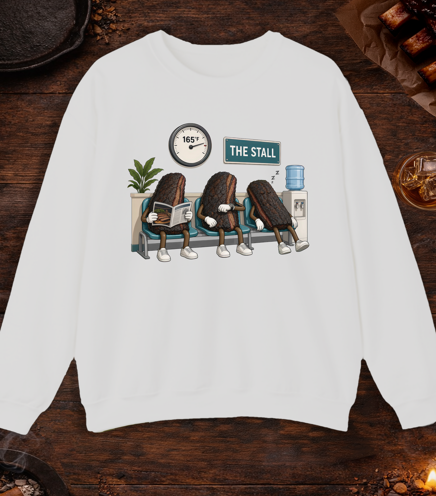 Stall Waiting Room Crewneck - Ash
