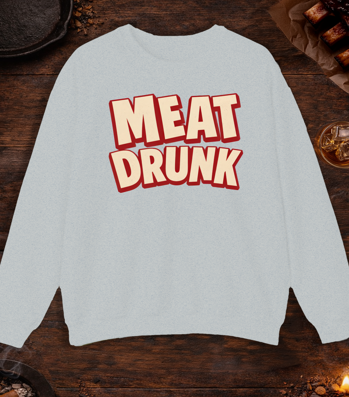 Meat Drunk Crewneck - Ash