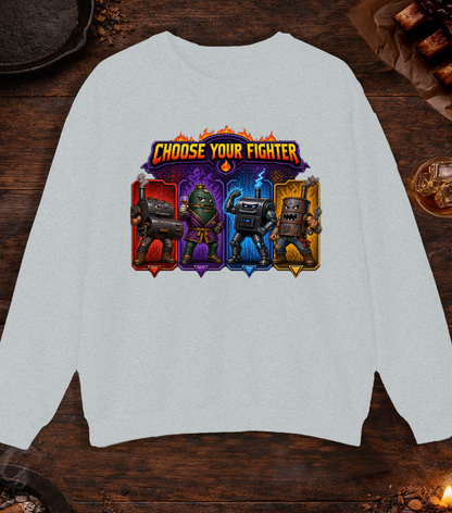 Choose Your Fighter Crewneck - Ash