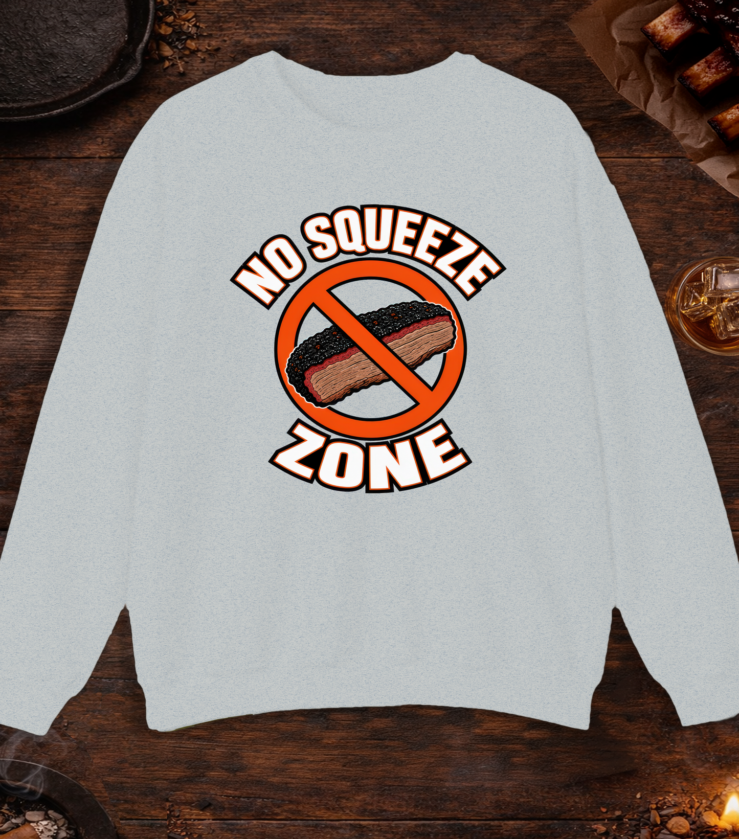 No Squeeze Zone Crewneck - Ash