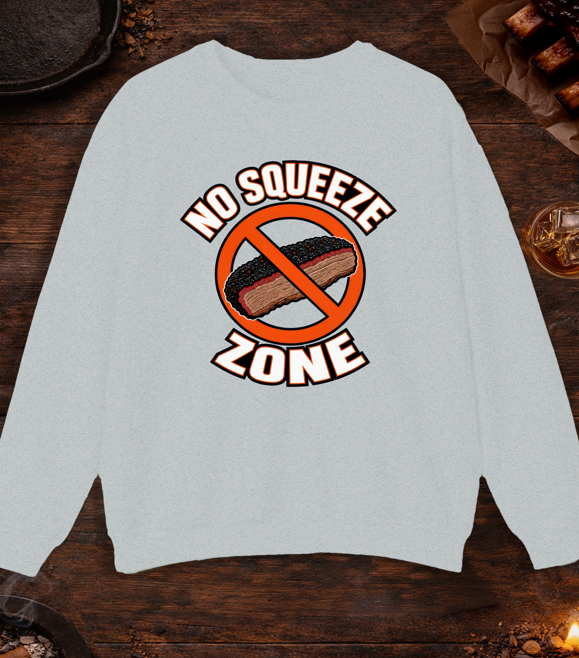 No Squeeze Zone Crewneck - Ash