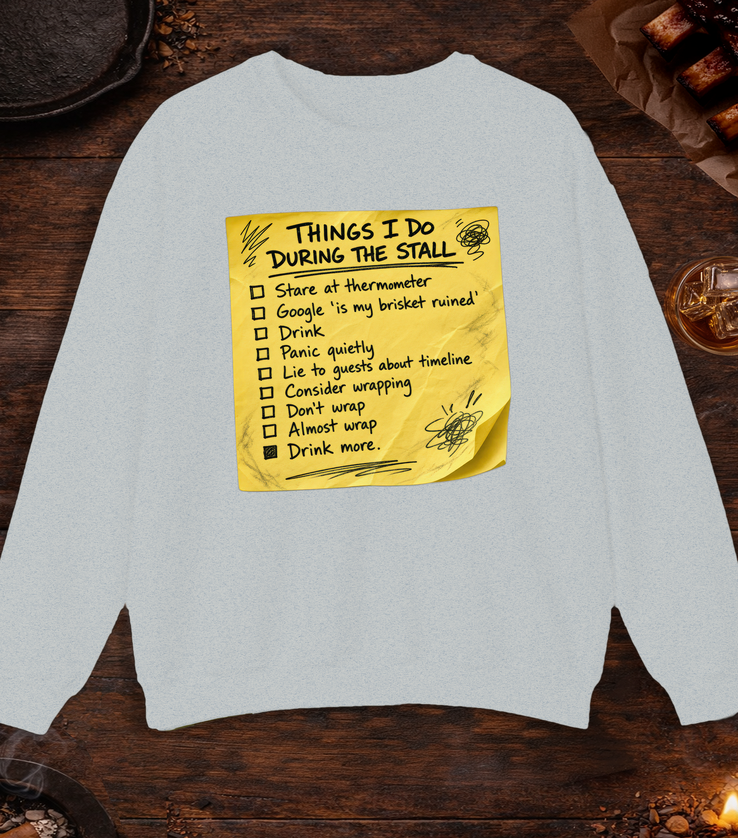 Things I Do During Stall Crewneck - Ash