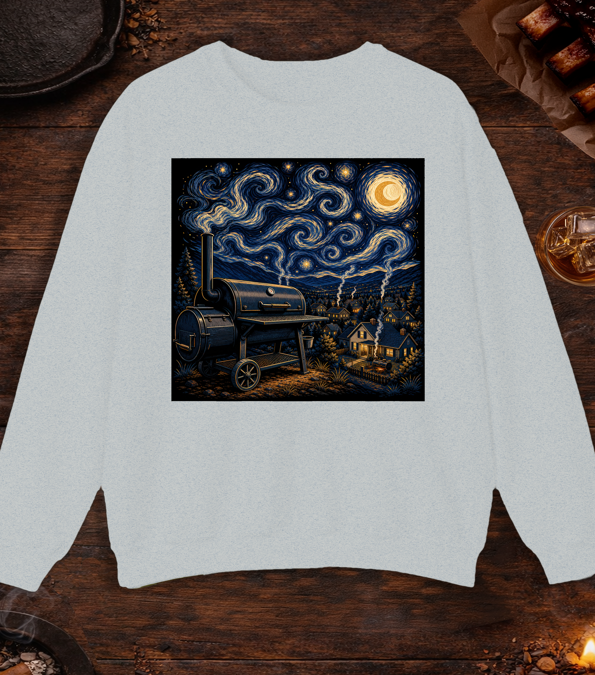 Smokey Night Crewneck - Ash
