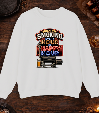 Smoking Happy Hour Crewneck - Ash