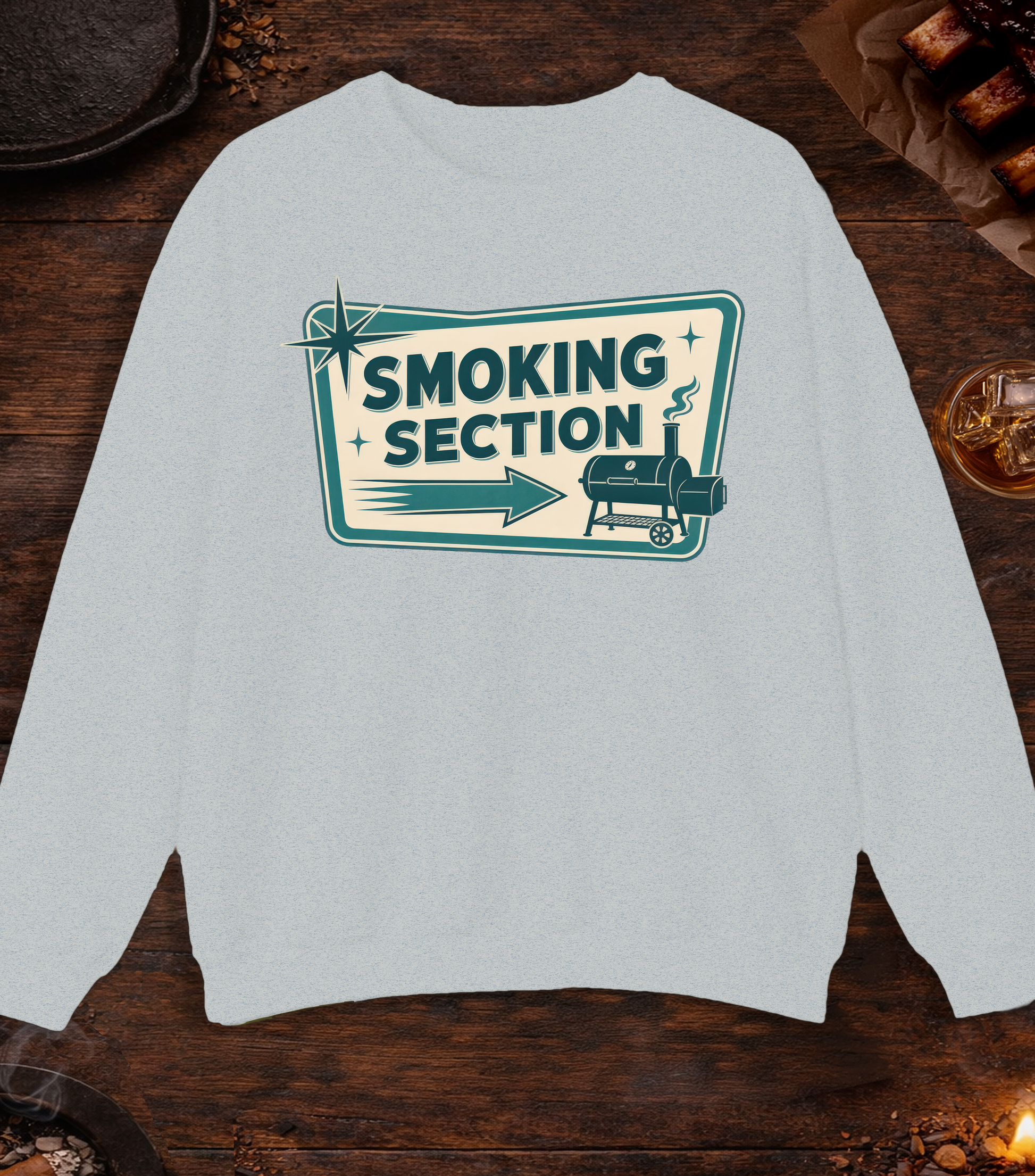 Smoking Section Crewneck - Ash