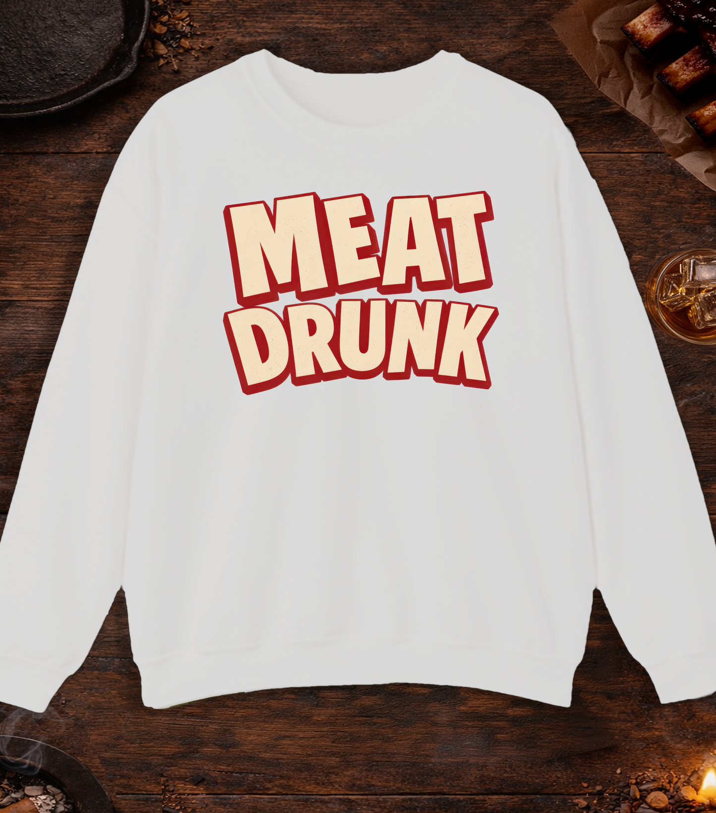 Meat Drunk Crewneck - Ash