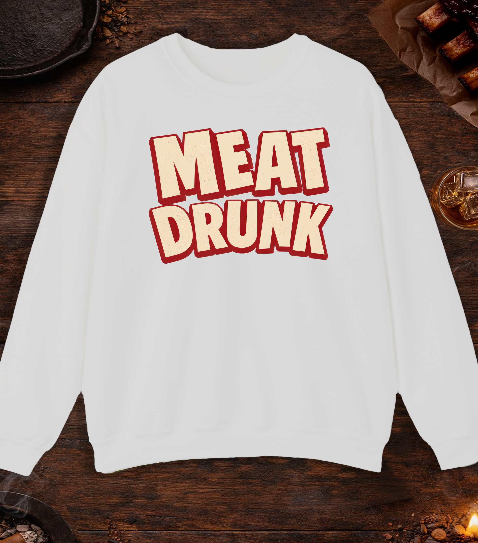 Meat Drunk Crewneck - Ash