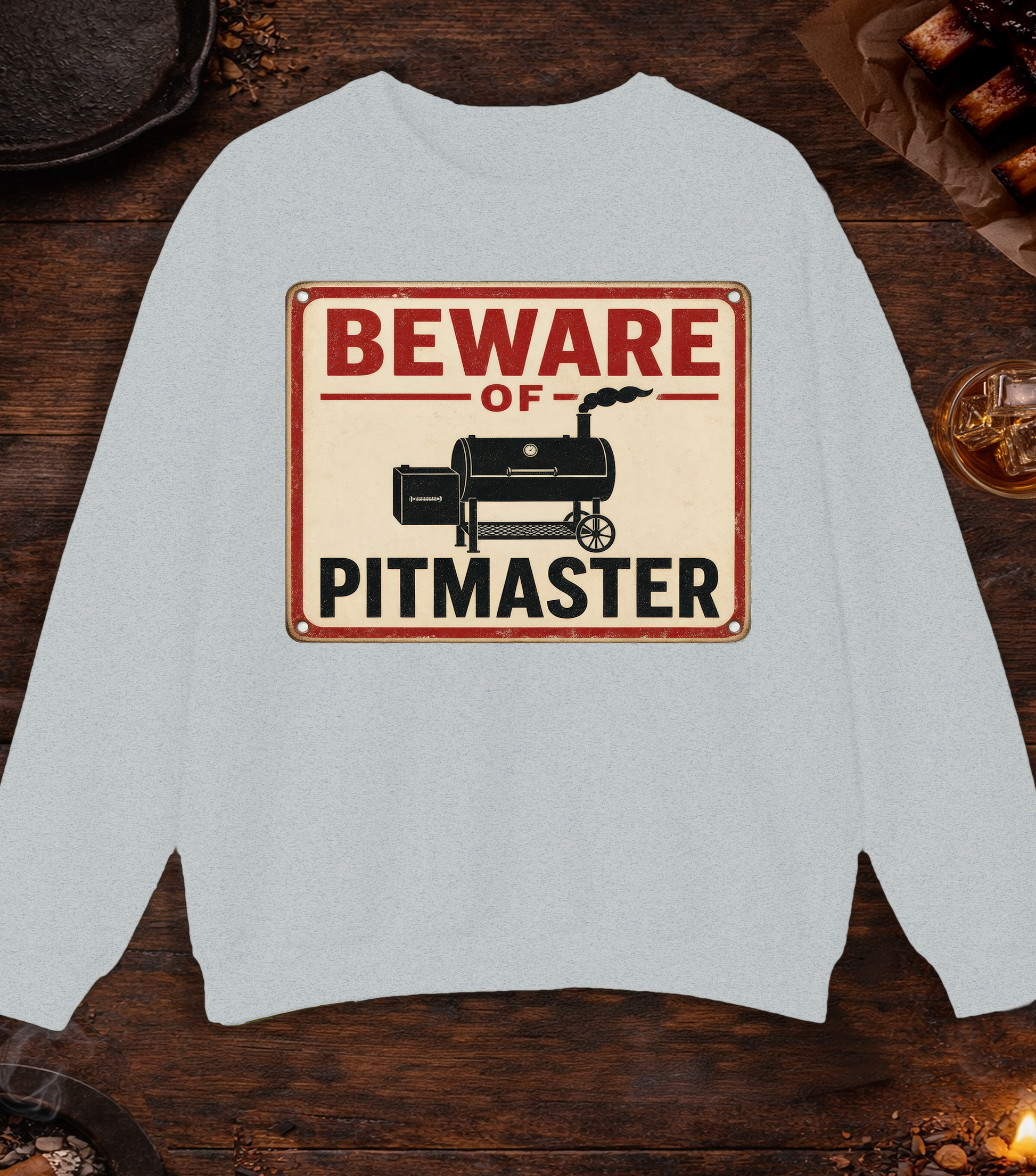 Beware of Pitmaster Crewneck - Ash