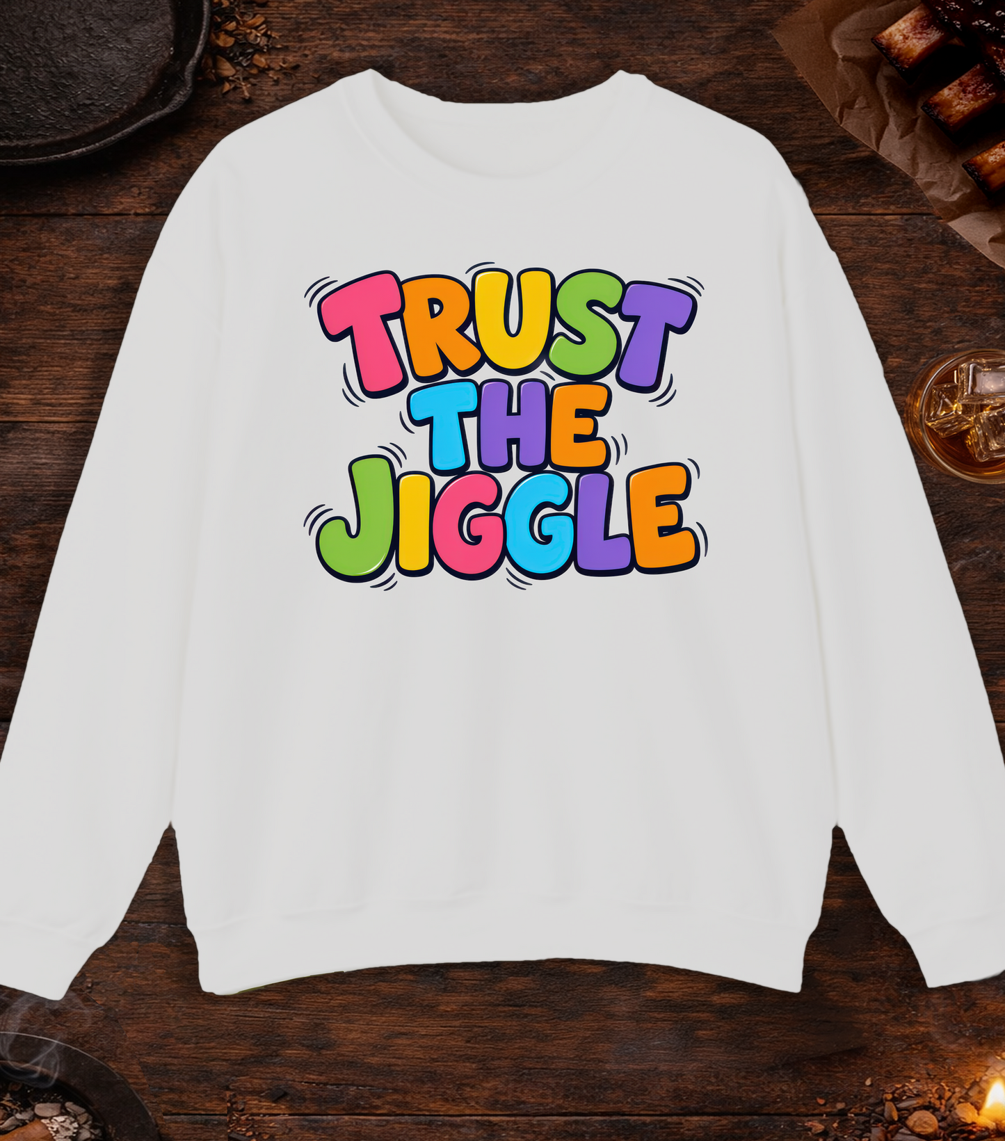 Trust the Jiggle Crewneck - Ash