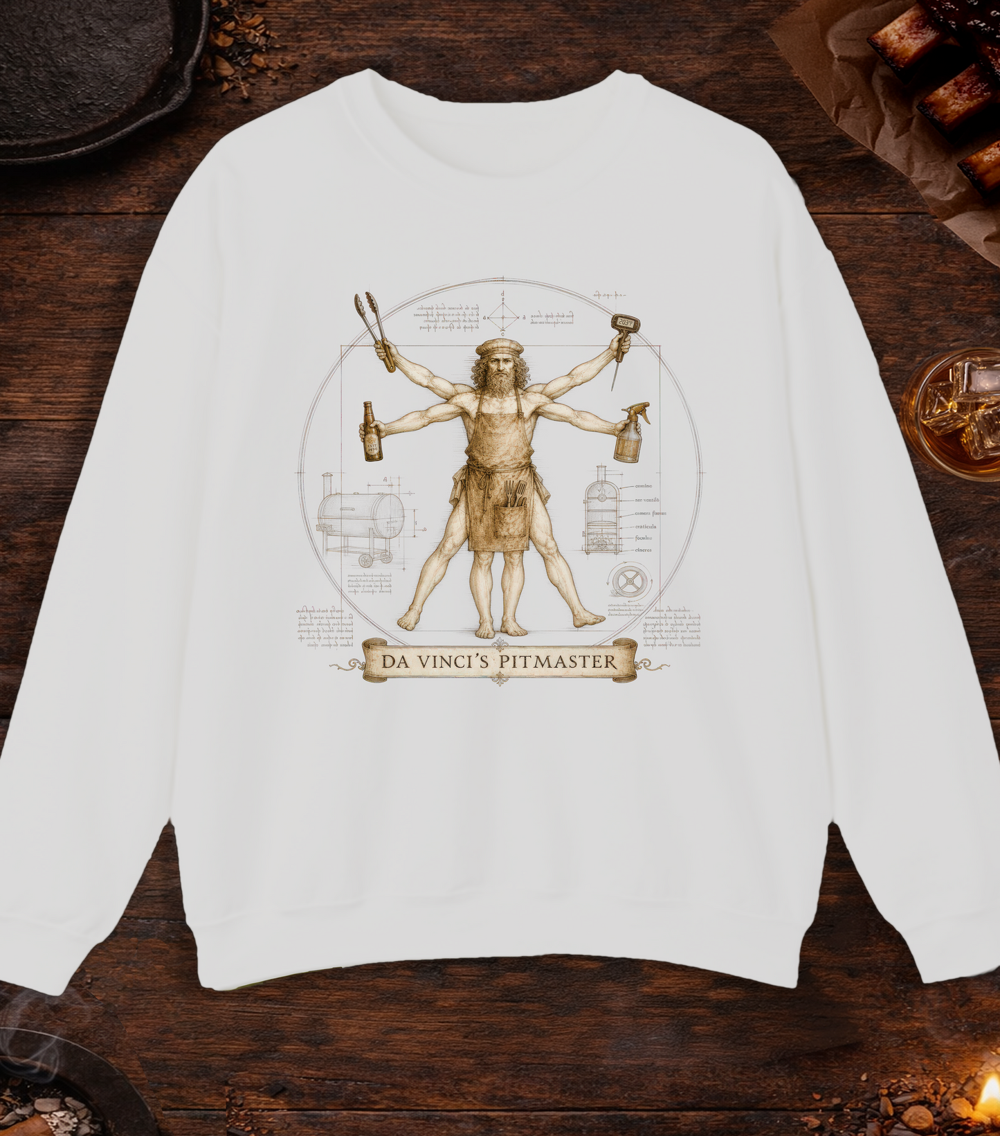 Da Vinci's Pitmaster Crewneck - Ash