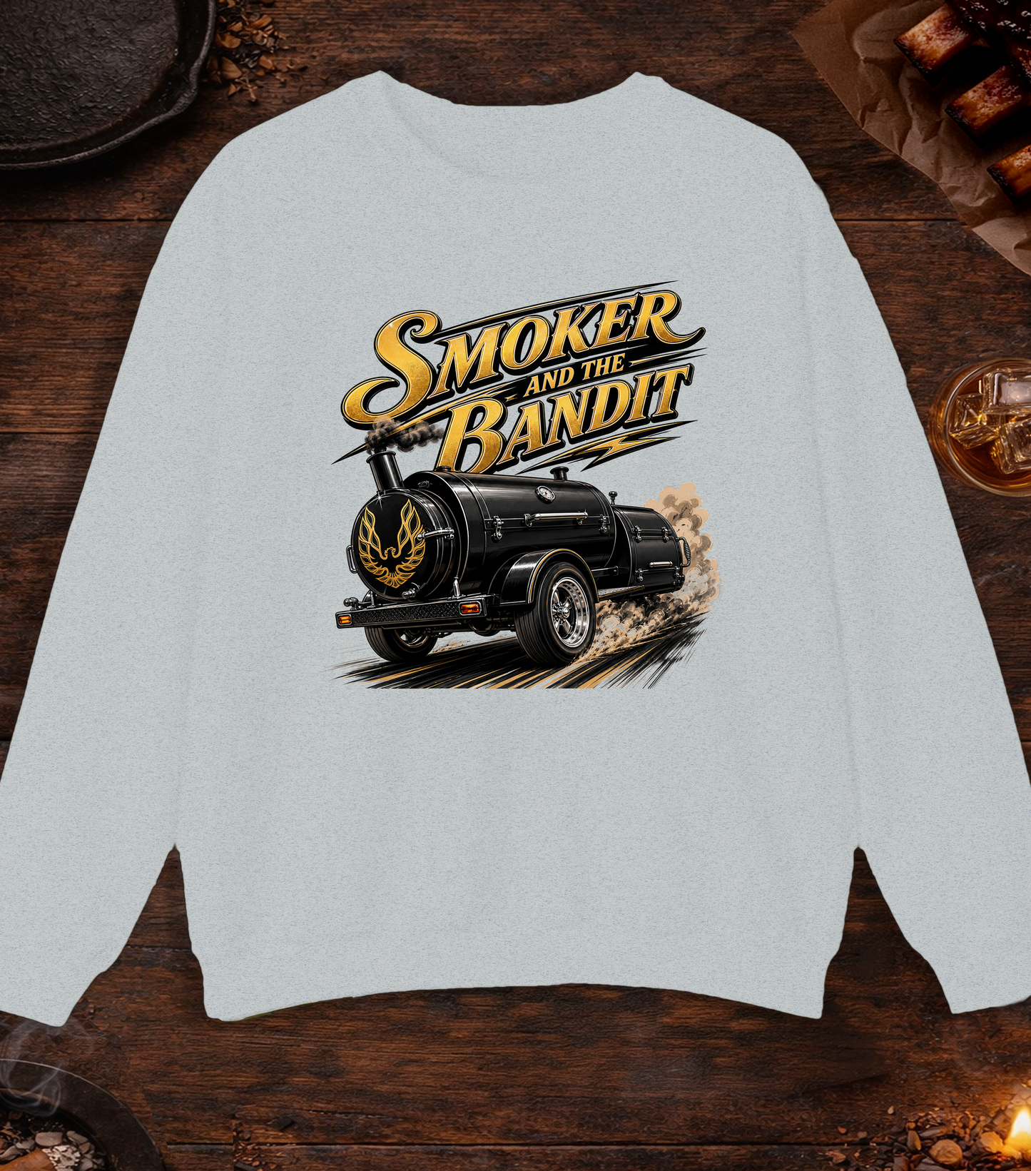 Smoker And Bandit Crewneck - Ash