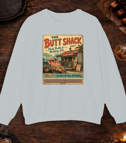 Butt Shack Matchbook Crewneck - Ash