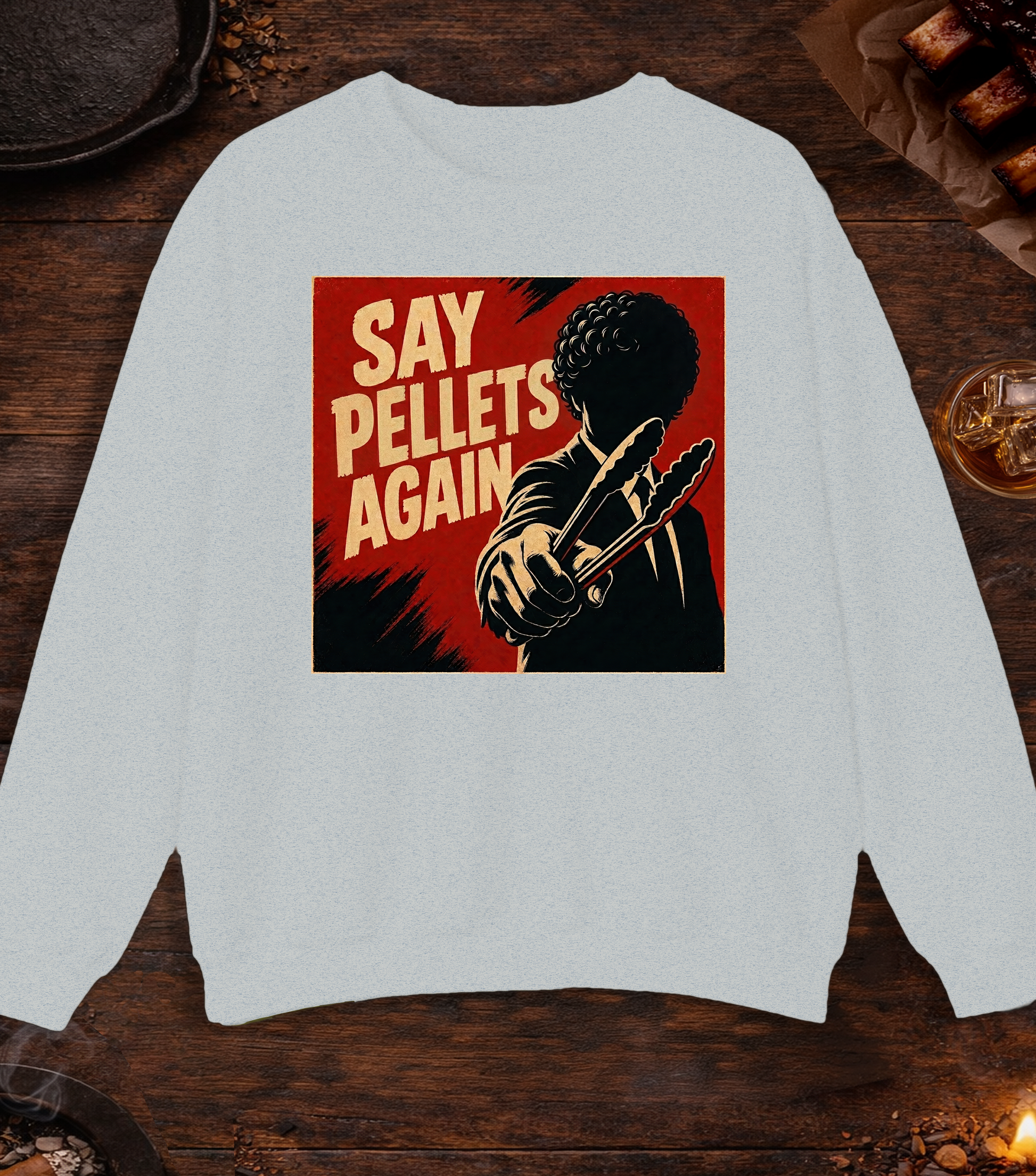 Say Pellets Again Crewneck - Ash