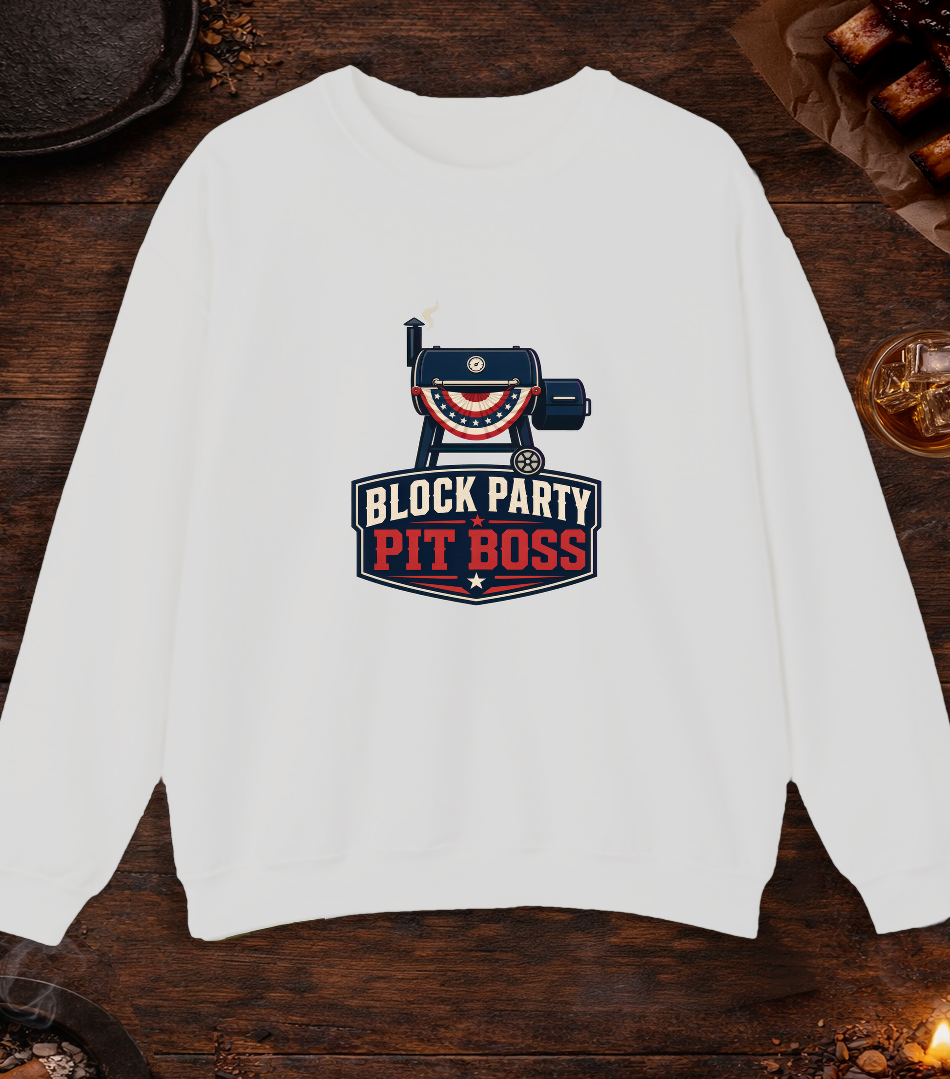 Block Party Pit Boss Crewneck - Ash