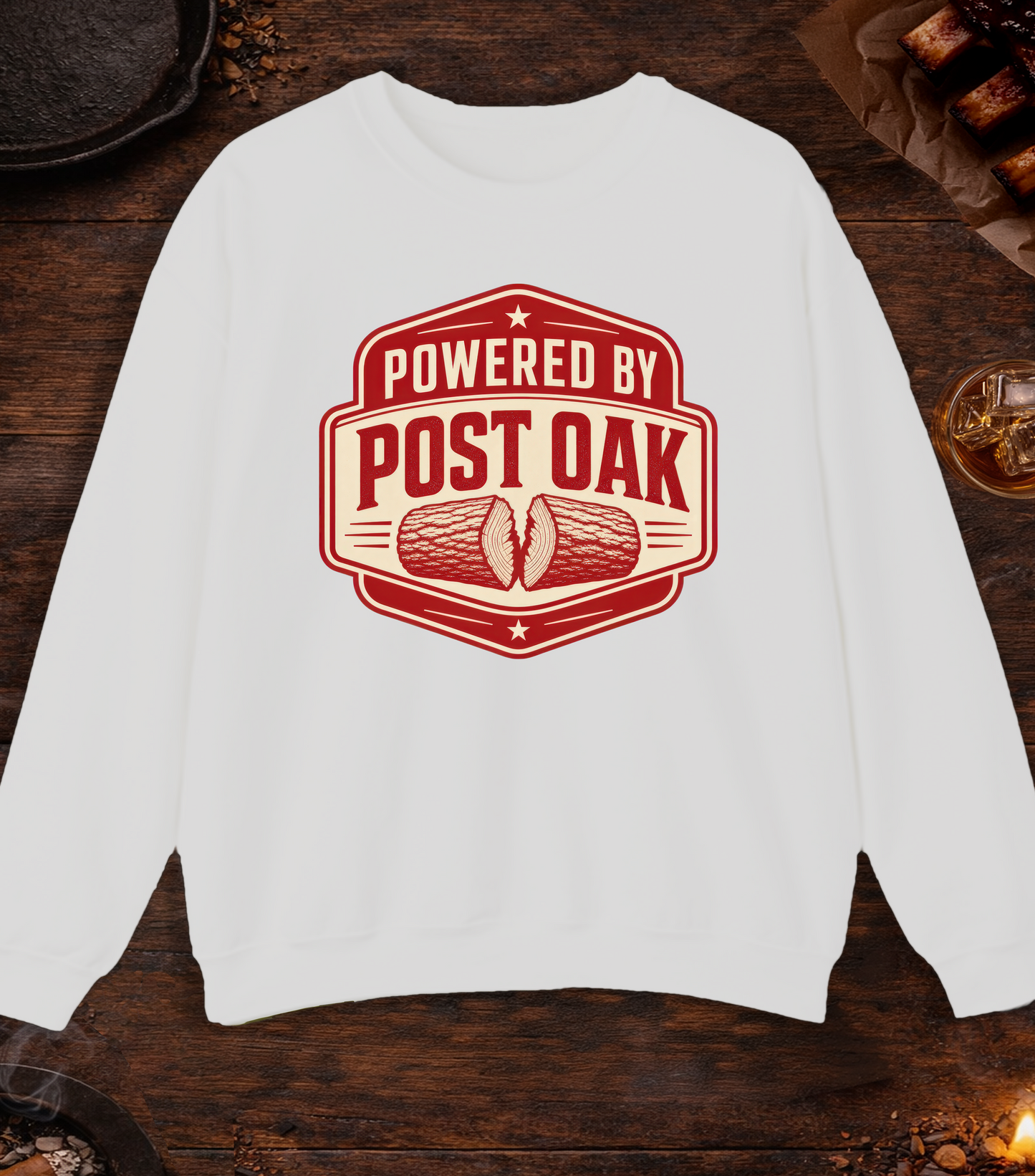 Powered by Post Oak Crewneck - Ash