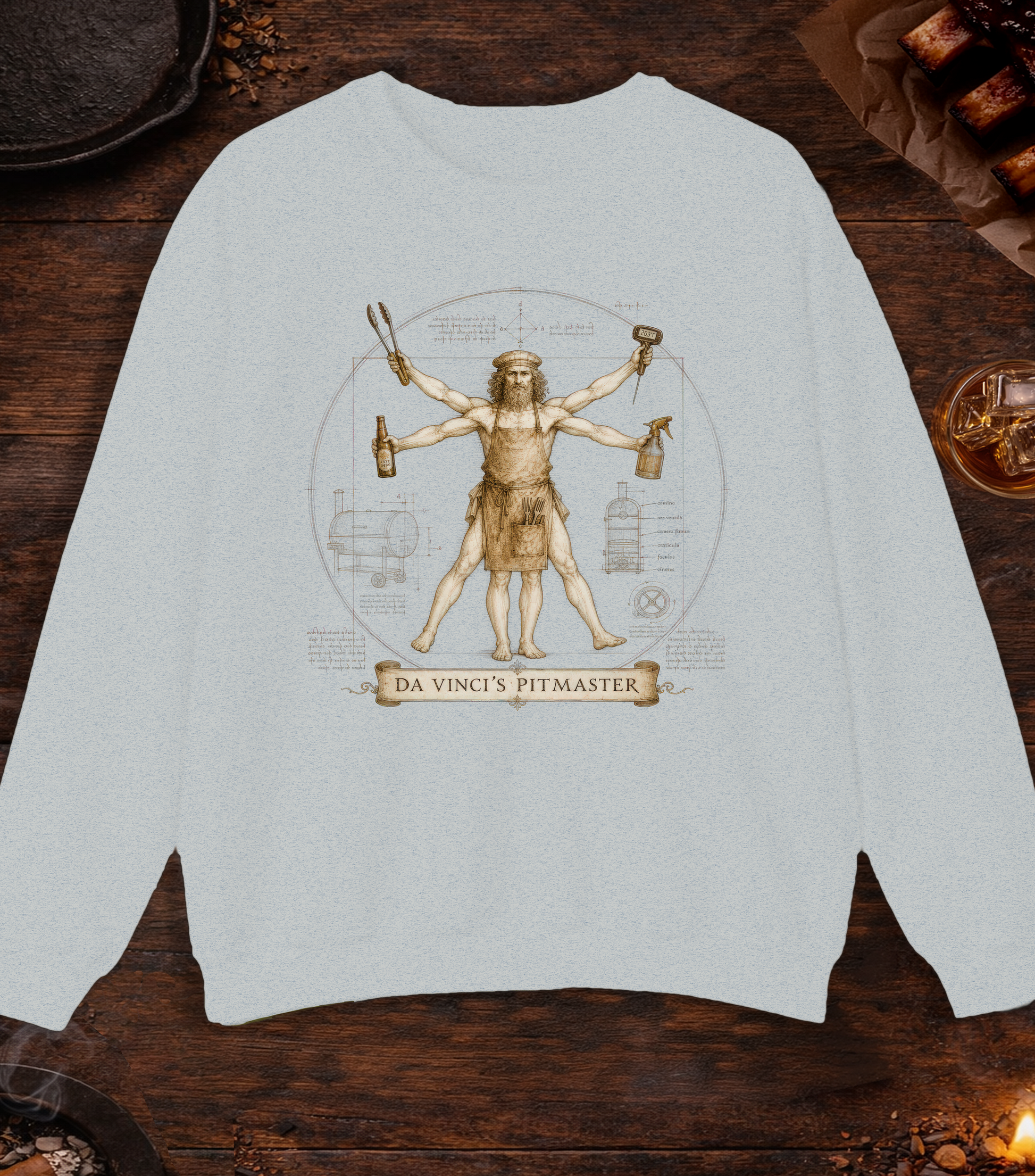 Da Vinci's Pitmaster Crewneck - Ash