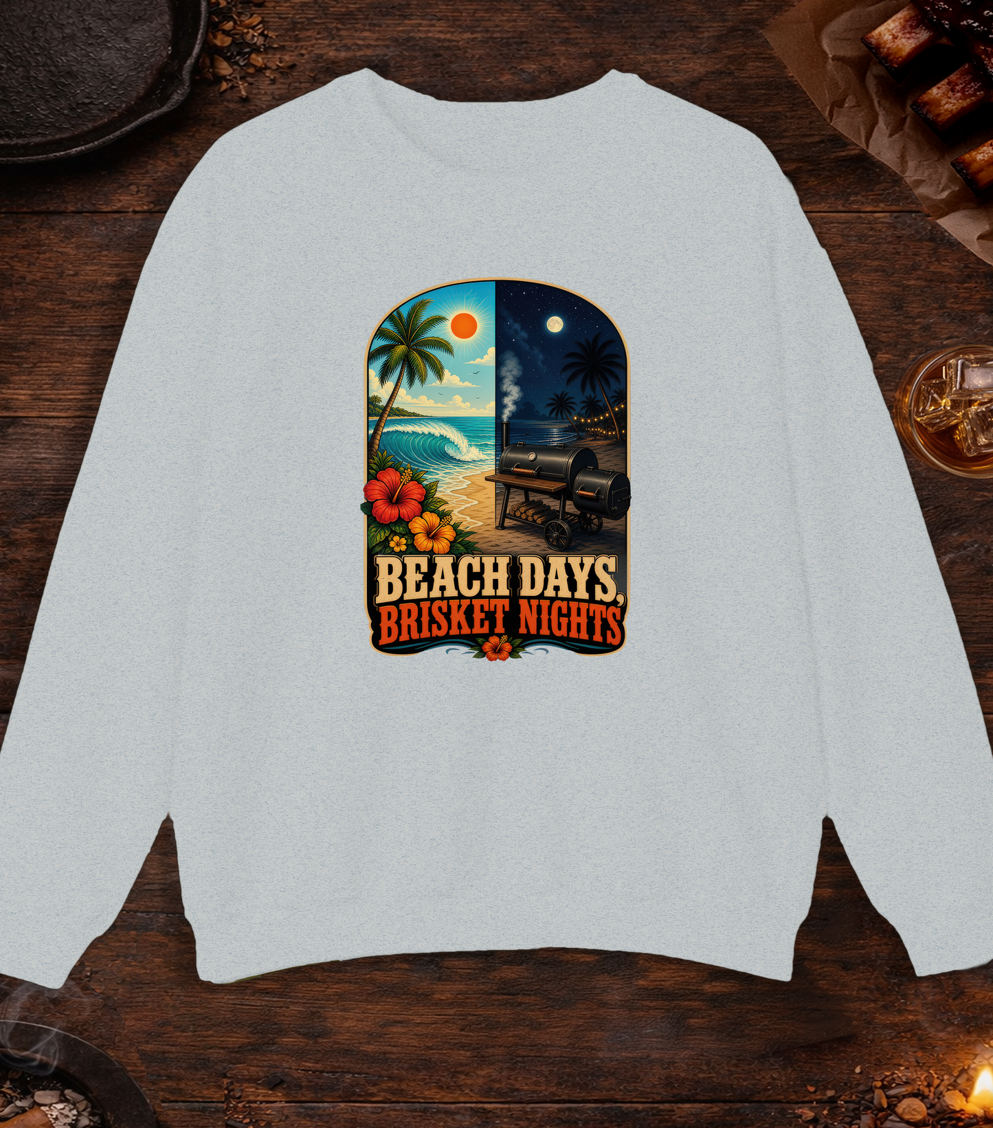 Beach Days Crewneck - Ash