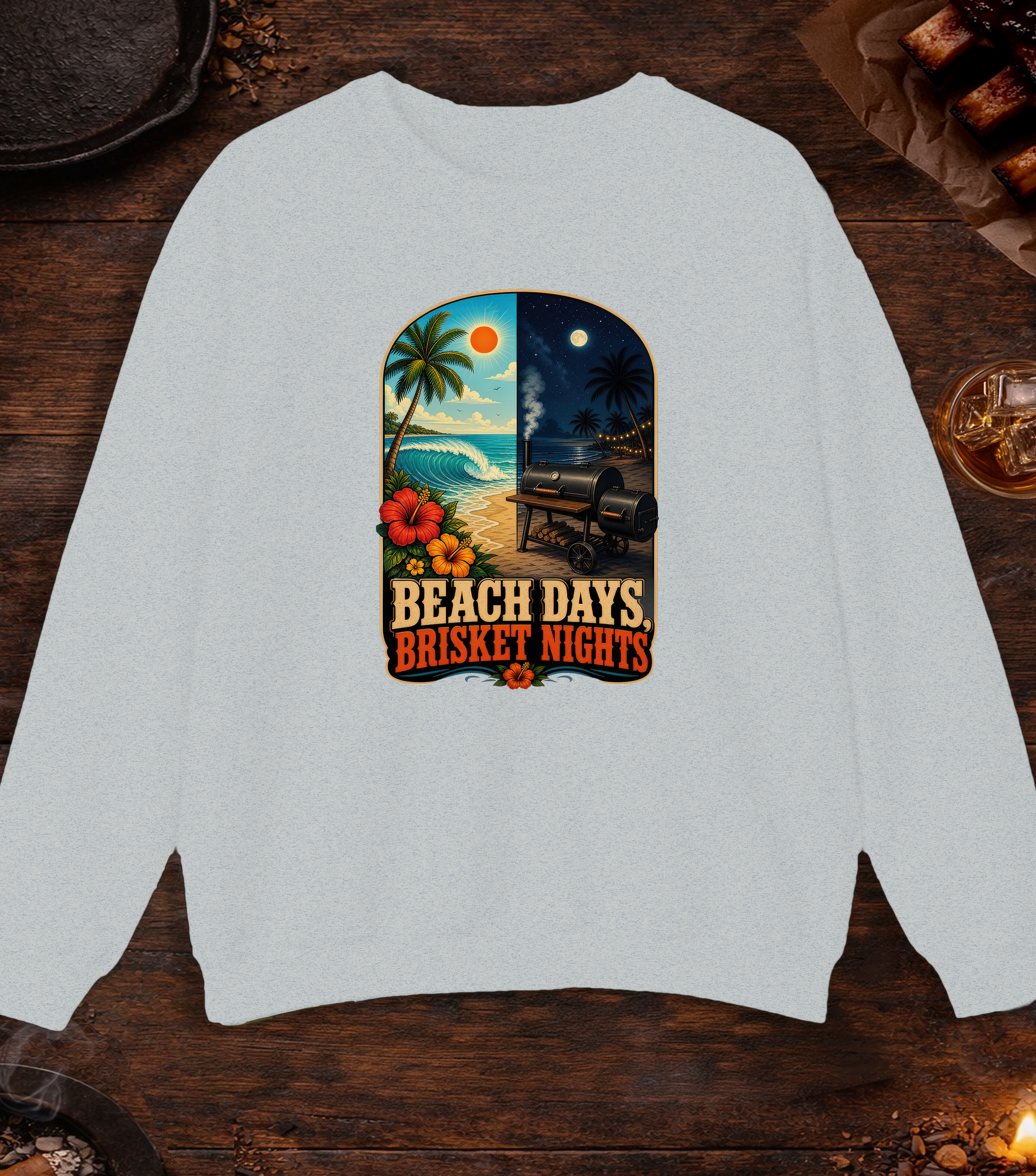 Beach Days Crewneck - Ash