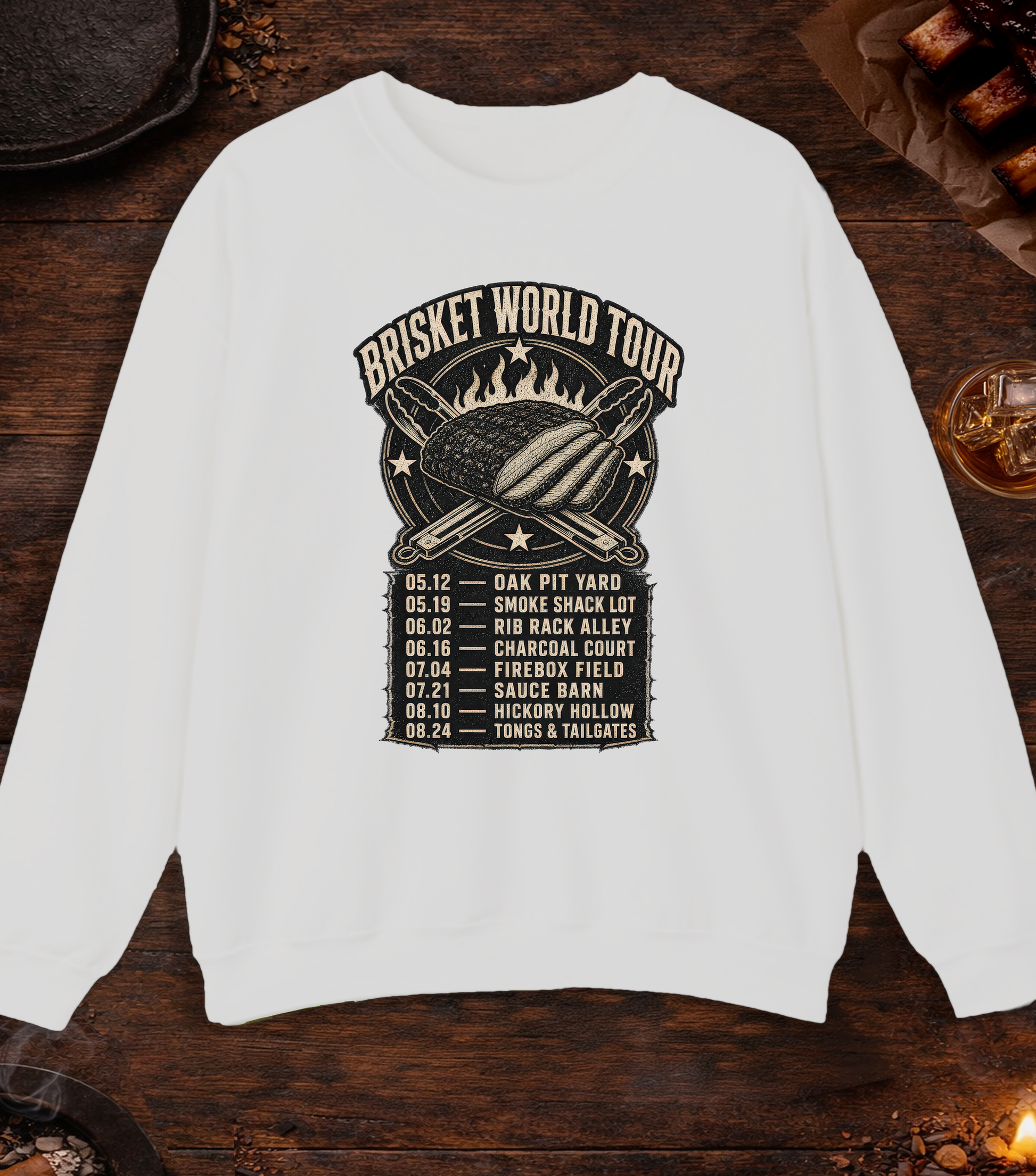 Brisket World Tour Crewneck - Ash