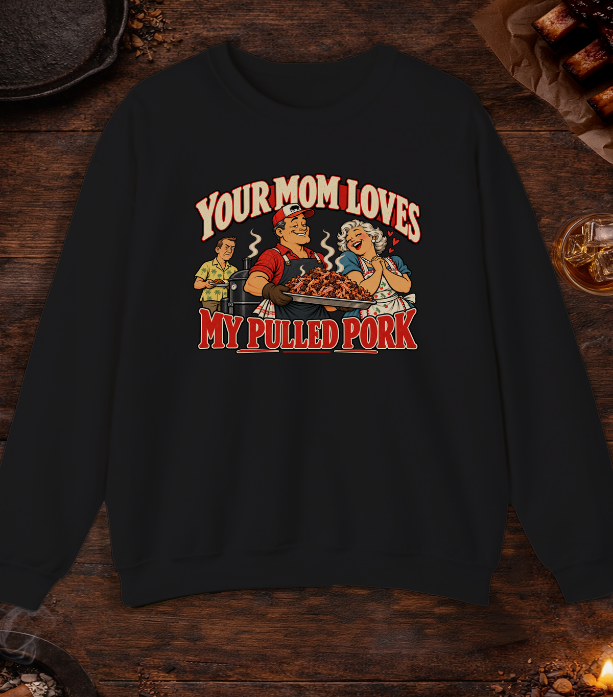 Your Mom Crewneck - Black