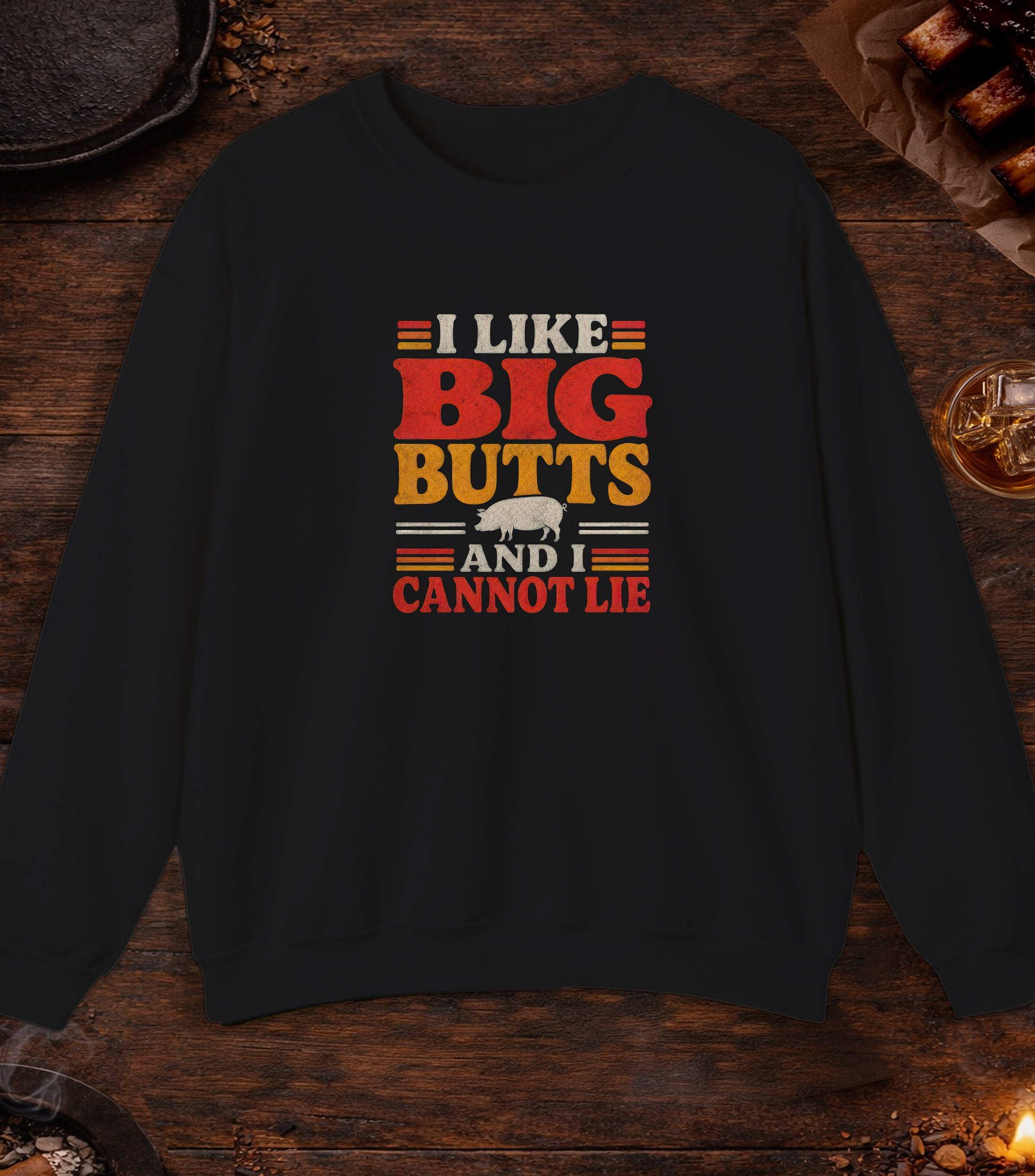 Like Big Butts Crewneck - Black