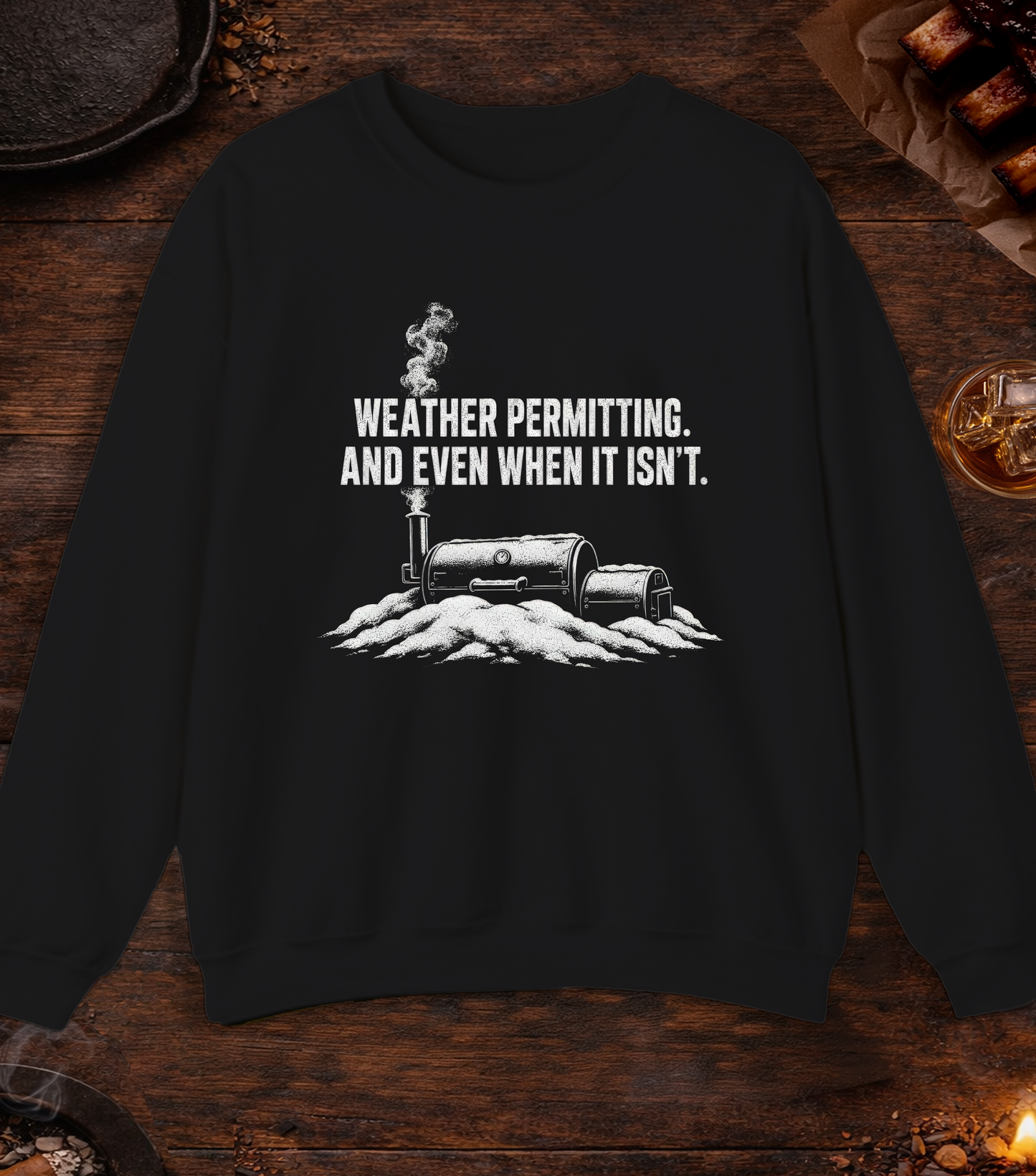 Weather Permitting Crewneck - Black