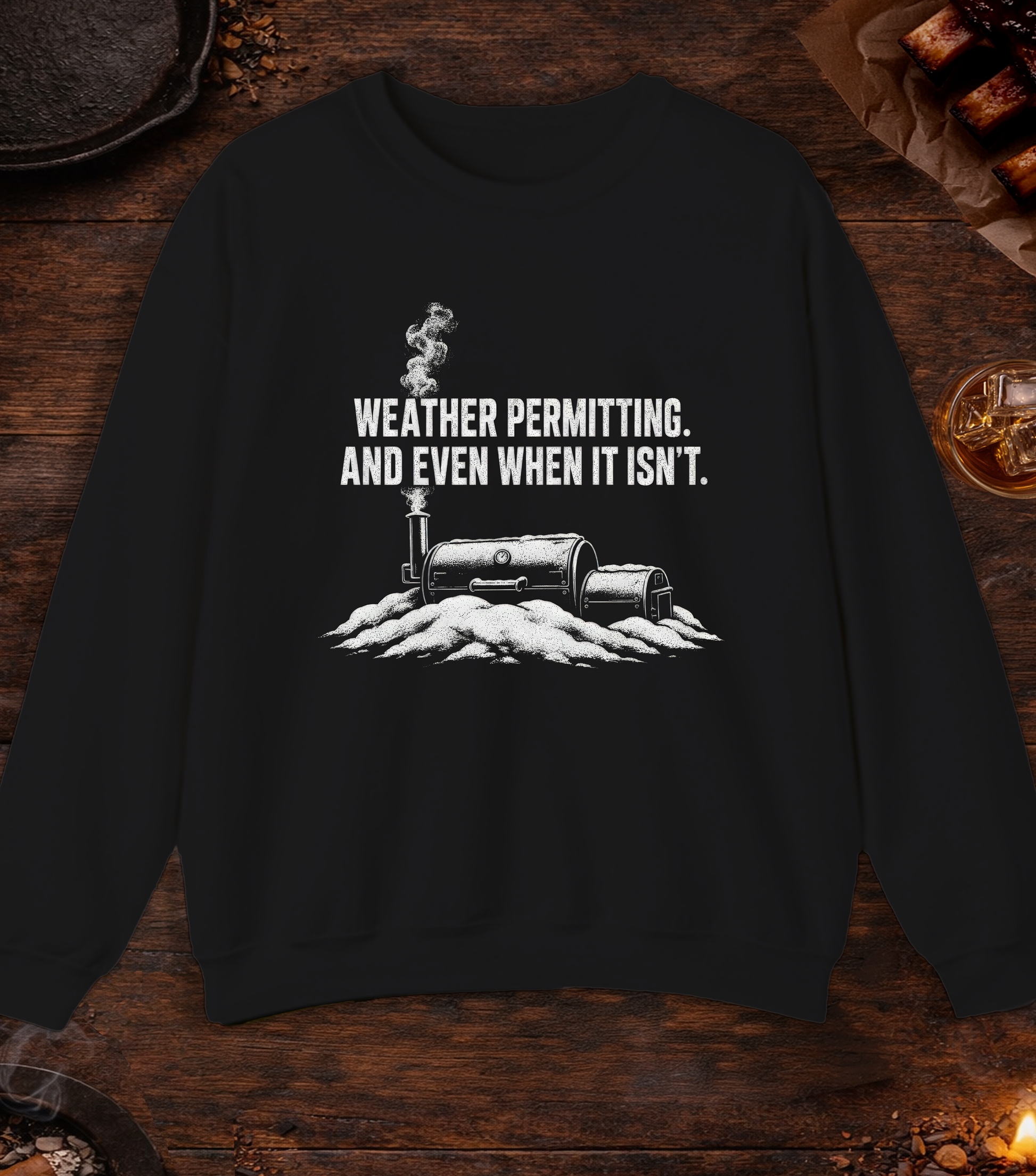 Weather Permitting Crewneck - Black